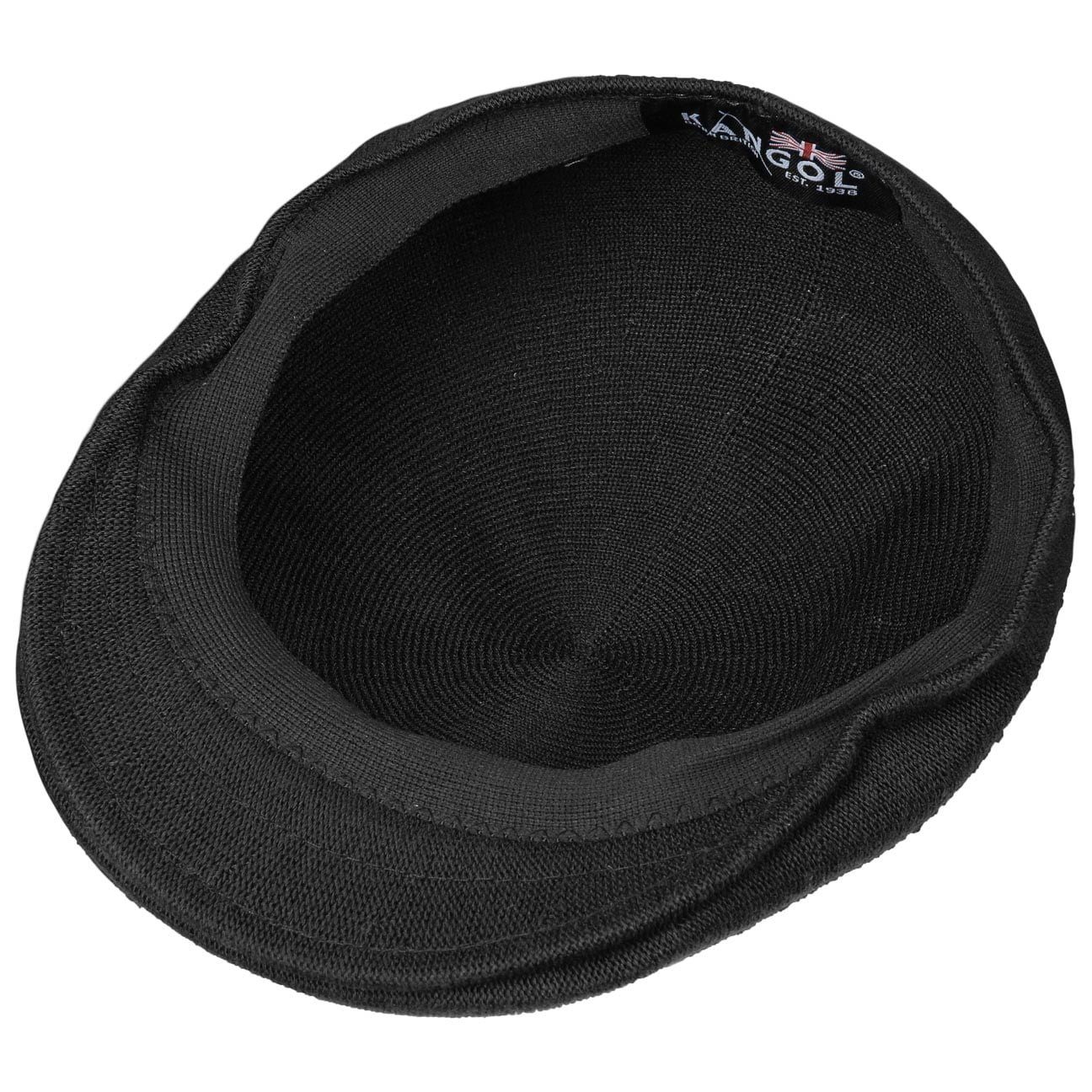 Kangol Flat Cap (1-St) mit schwarz Schnabelmütze Schirm