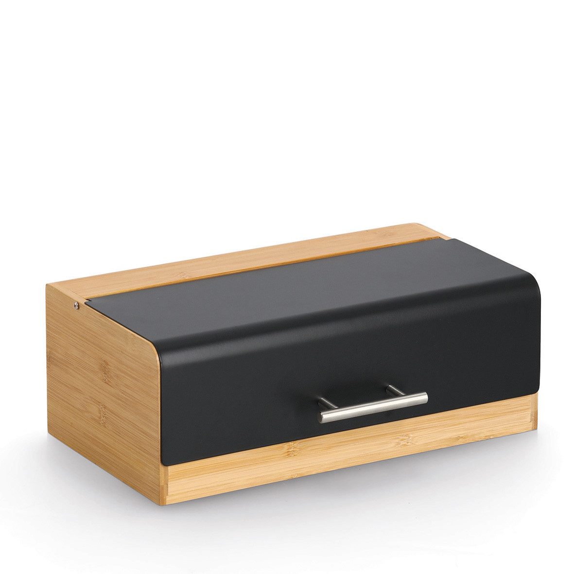 Zeller Present Brotkasten Brotbox, Bambus, Edelstahl, Metall, (1-tlg), Bambus/Metall/Edelstahl, schwarz - ca. 36,3x20x13,5 cm