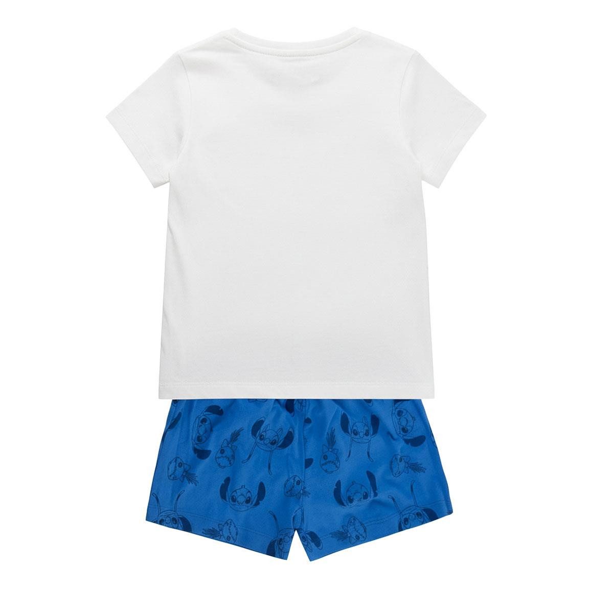 Lilo & Stitch T-Shirt & Shorts Stitch Mädchen Pyjama kurzarm, Baumwolle, bequem, Sommer, Gr. 116-152