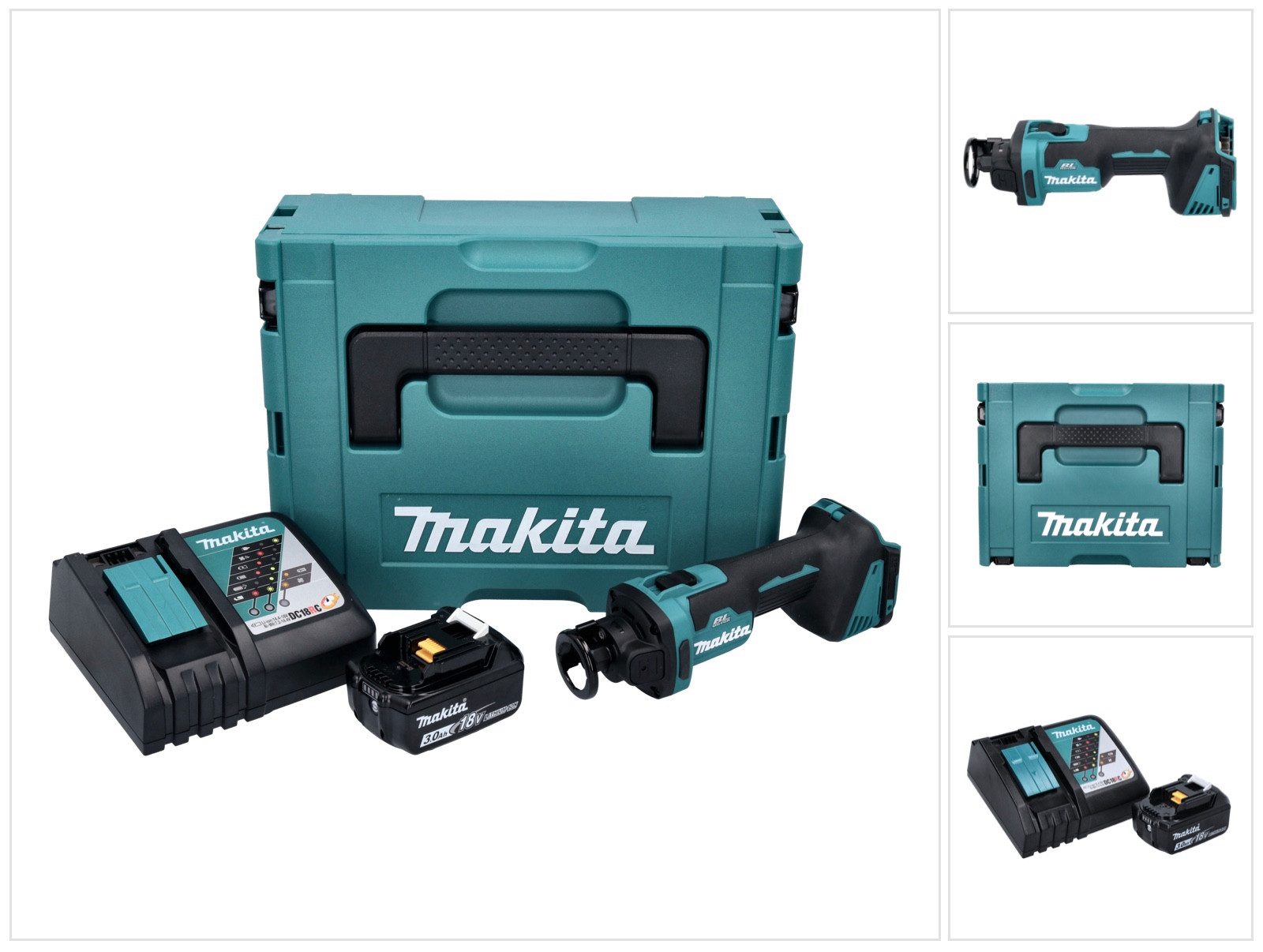 Makita Rotationsschleifer DCO 181 RF1J Akku Rotationsschneider 18 V 32000 U/min Brushless + 1x