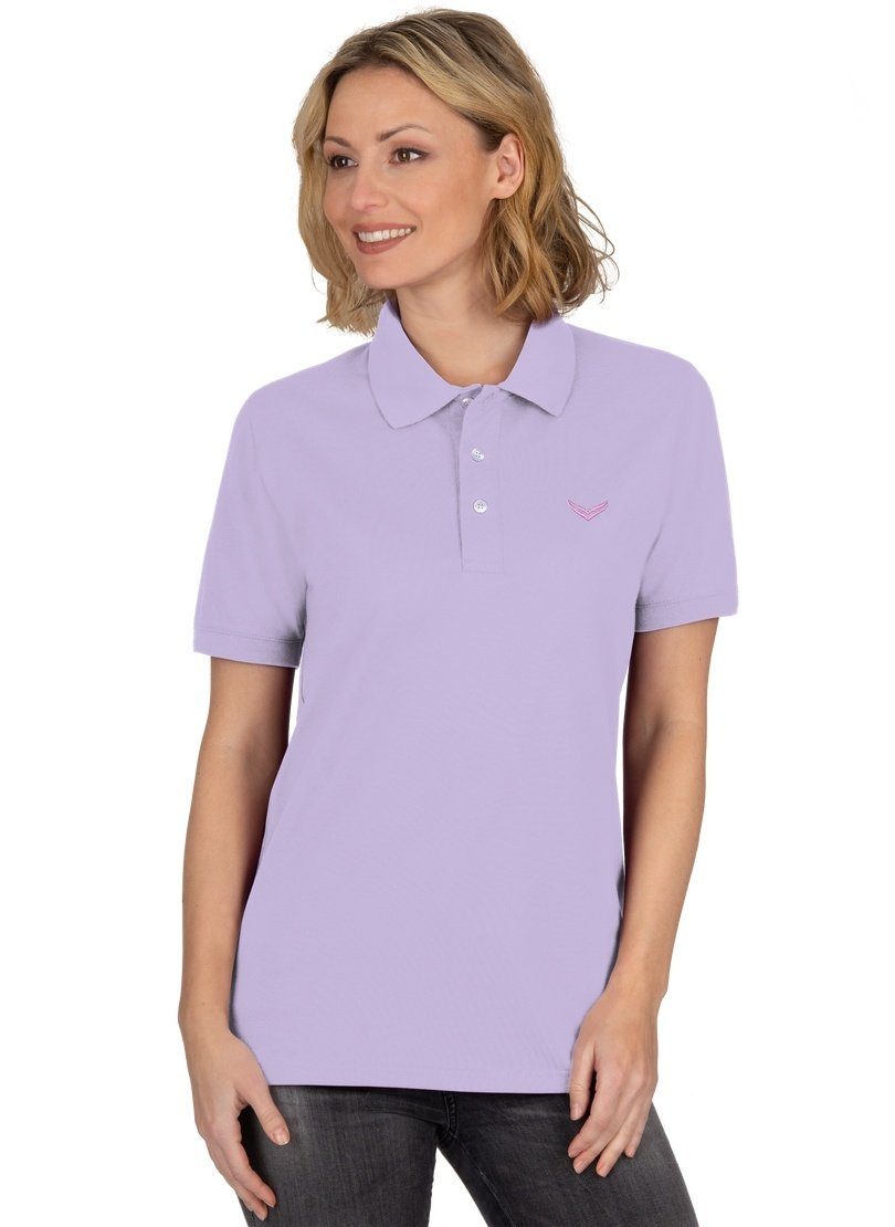 Poloshirt Piqué-Qualität flieder TRIGEMA Poloshirt in Trigema