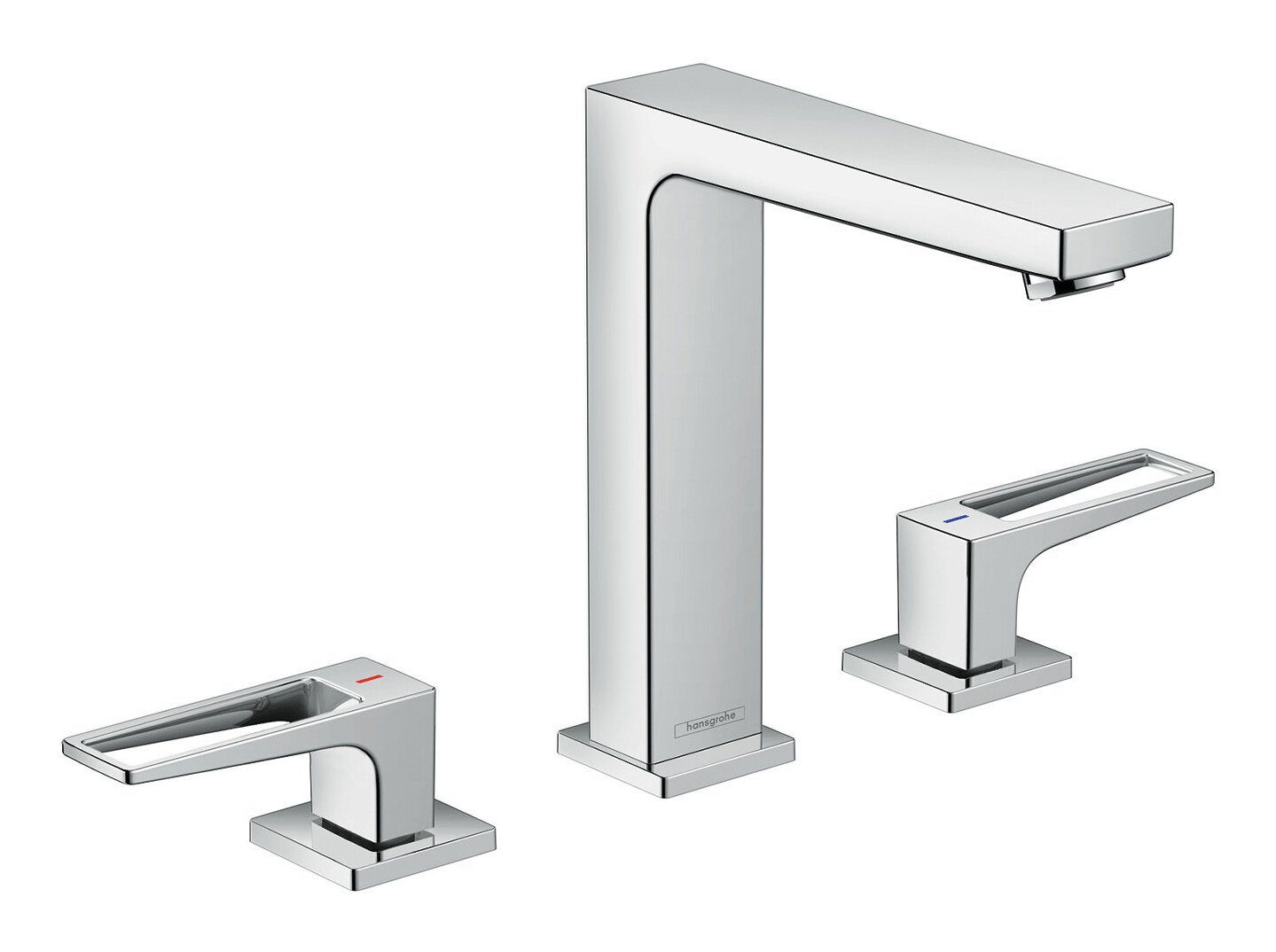 hansgrohe Waschtischarmatur Metropol 160 3-Loch Bügelgriff mit Push-Open Ablaufgarnitur - Chrom