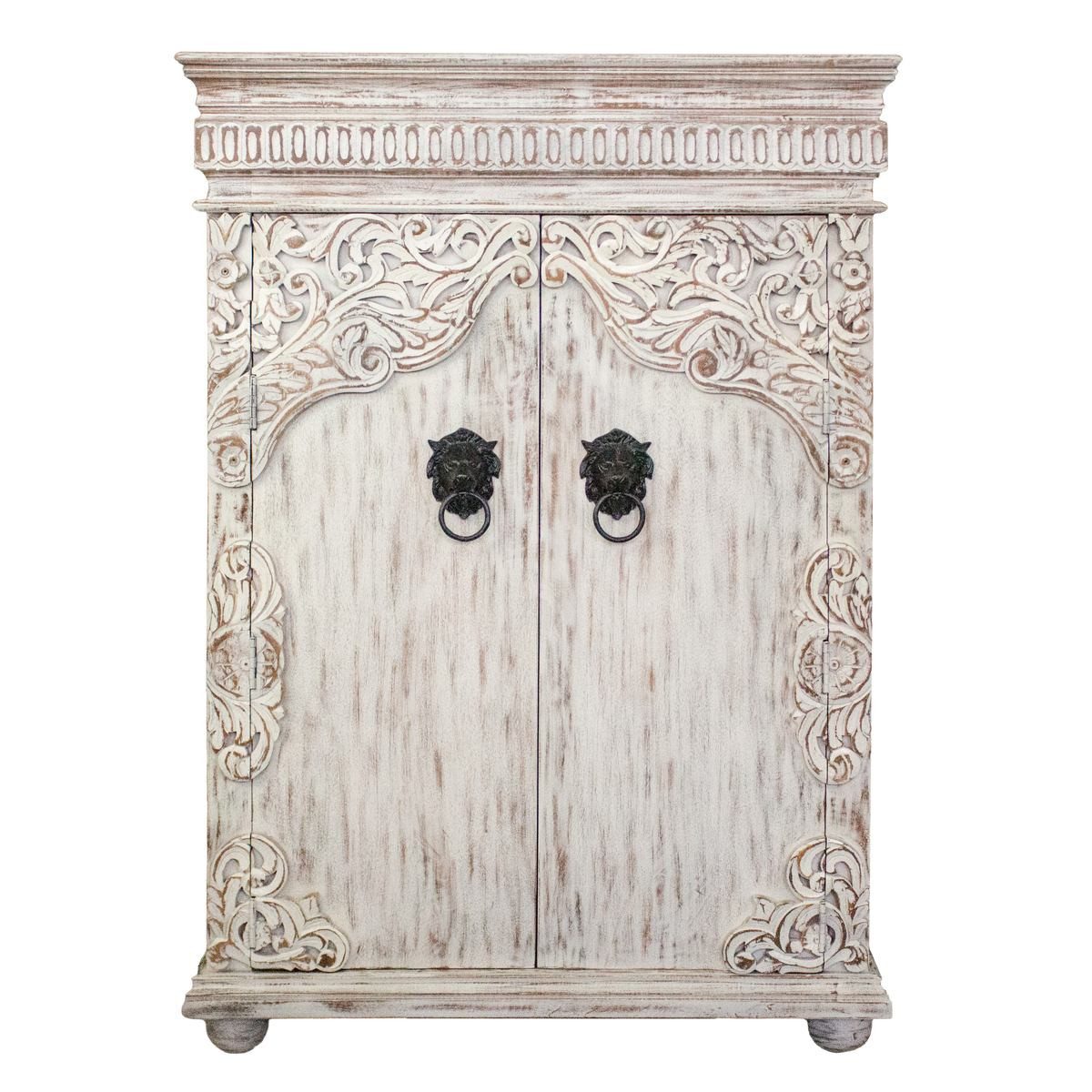 Oriental Galerie Mehrzweckschrank Weißer Schrank Aruna Indien 130 cm