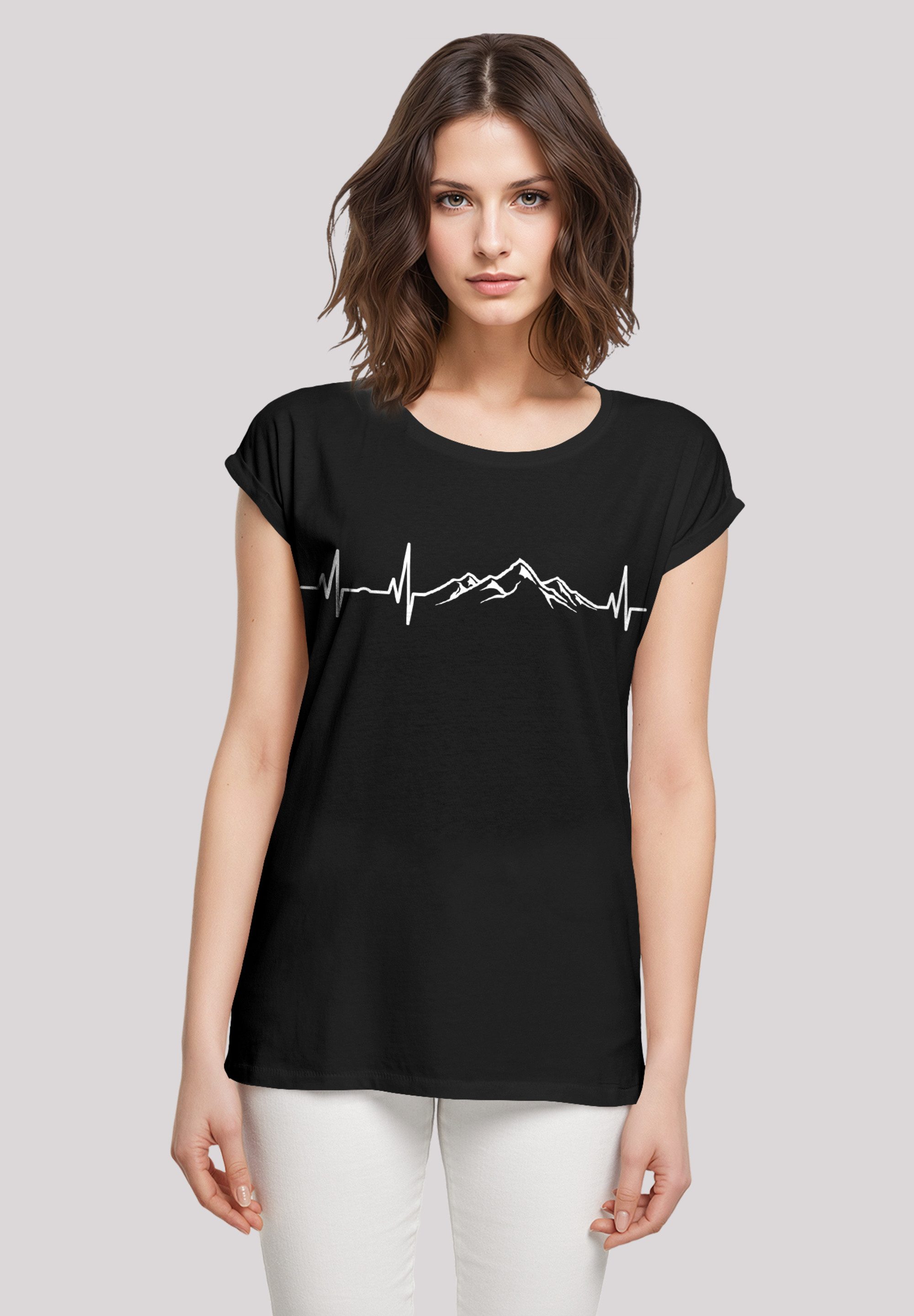 F4NT4STIC T-Shirt Herzschlag Berge Wandern Premium günstig online kaufen