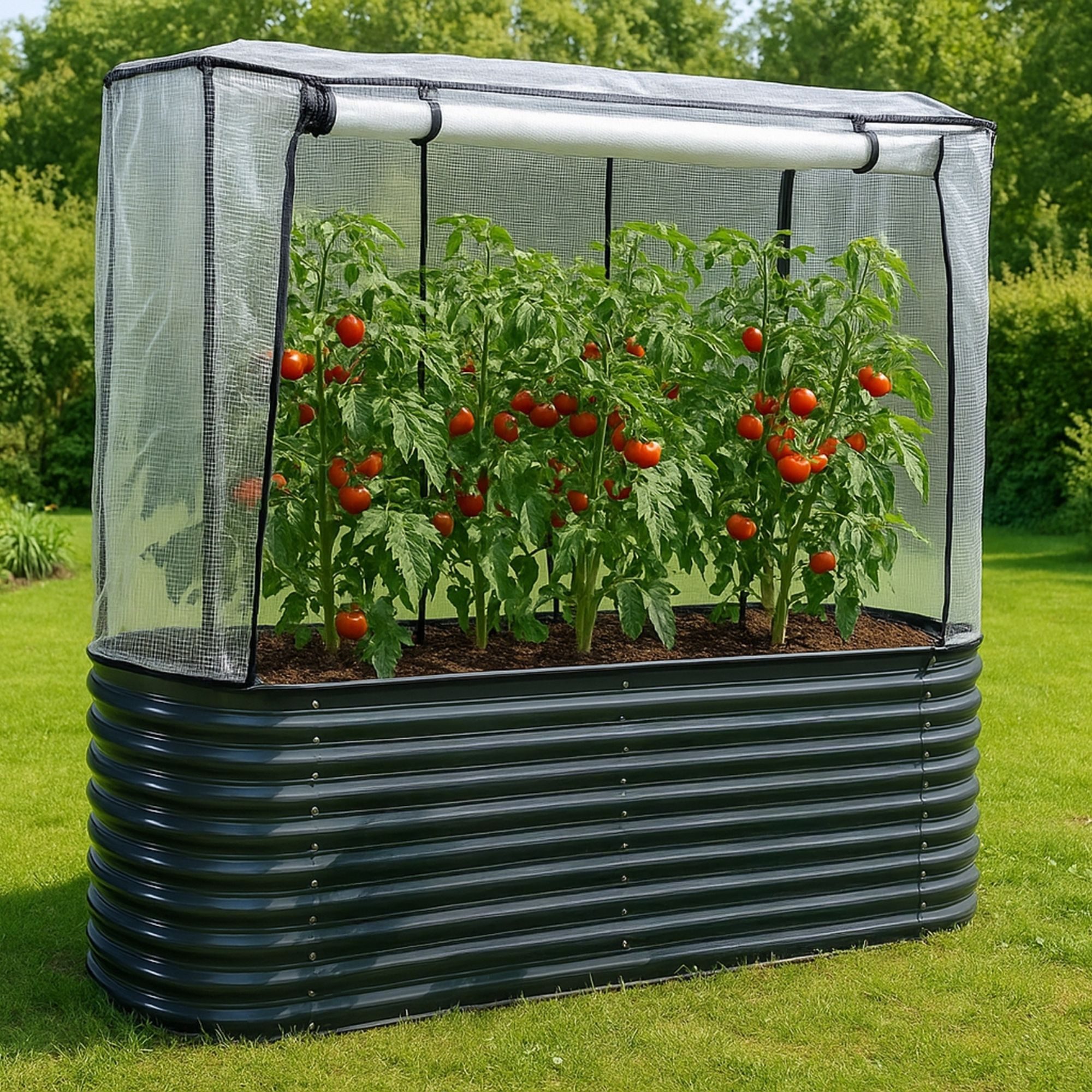 osoltus Hochbeet osoltus Hochbeet Gartenbeet Pflanzbeet BIG mit Gewächshaus günstig online kaufen