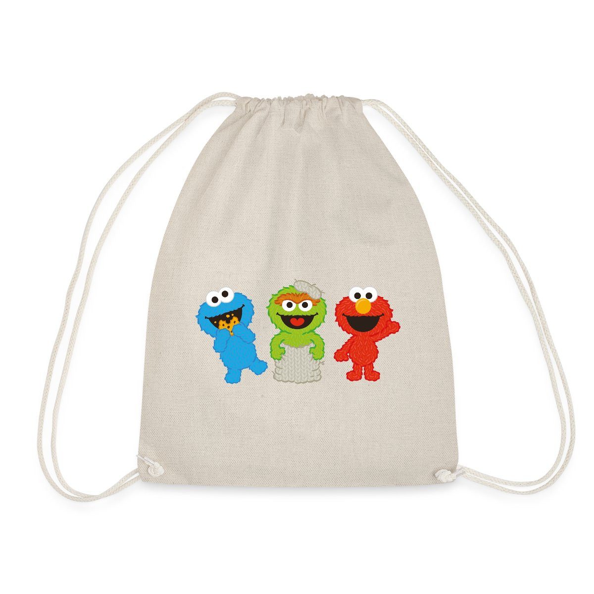 Spreadshirt Turnbeutel Sesamstraße Baby Krümelmonster, Oscar & Elmo Turnbeutel (1-tlg)
