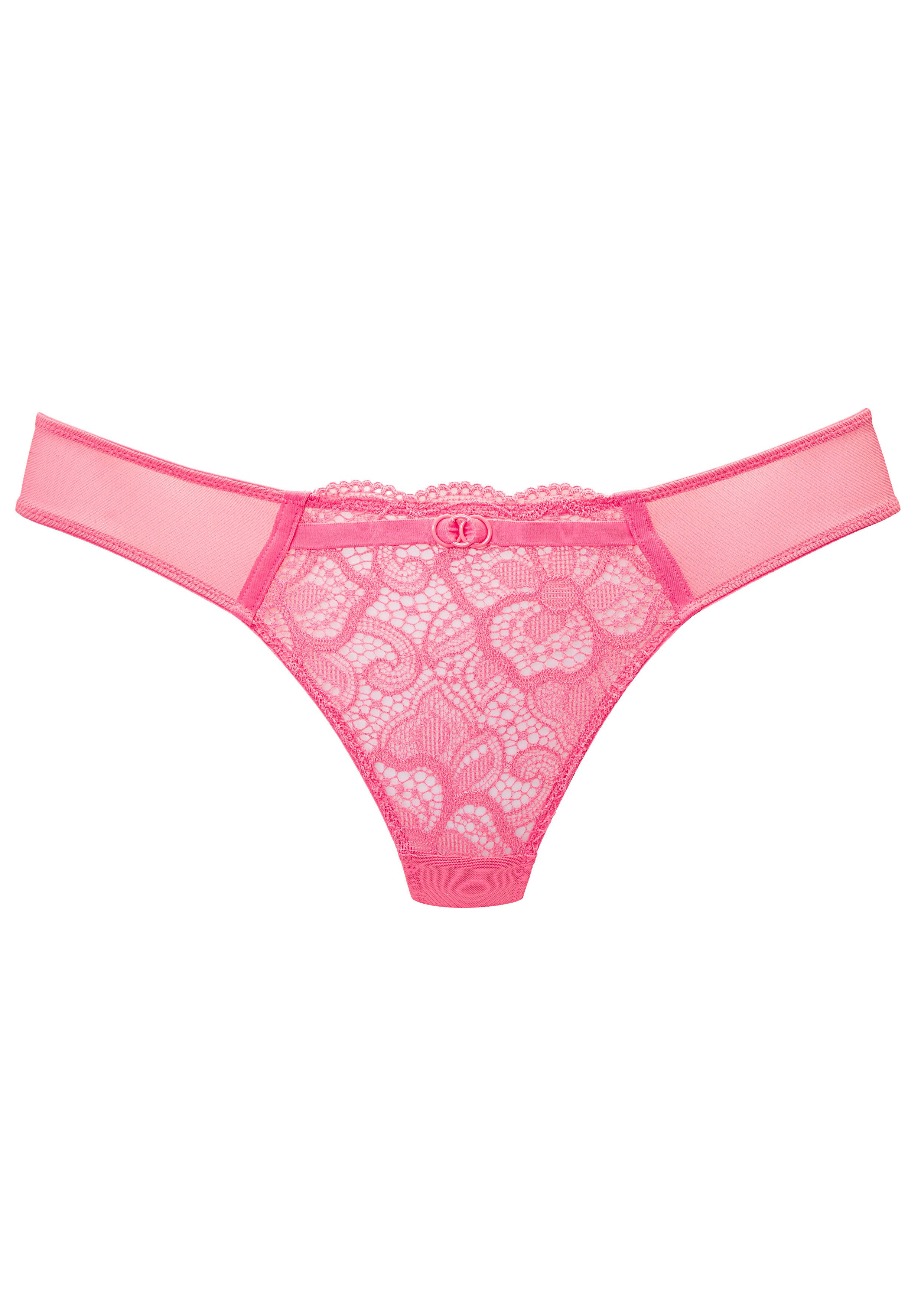 LASCANA String Nikoletta aus floraler Spitze und feinem Mesh in transparenter Optik