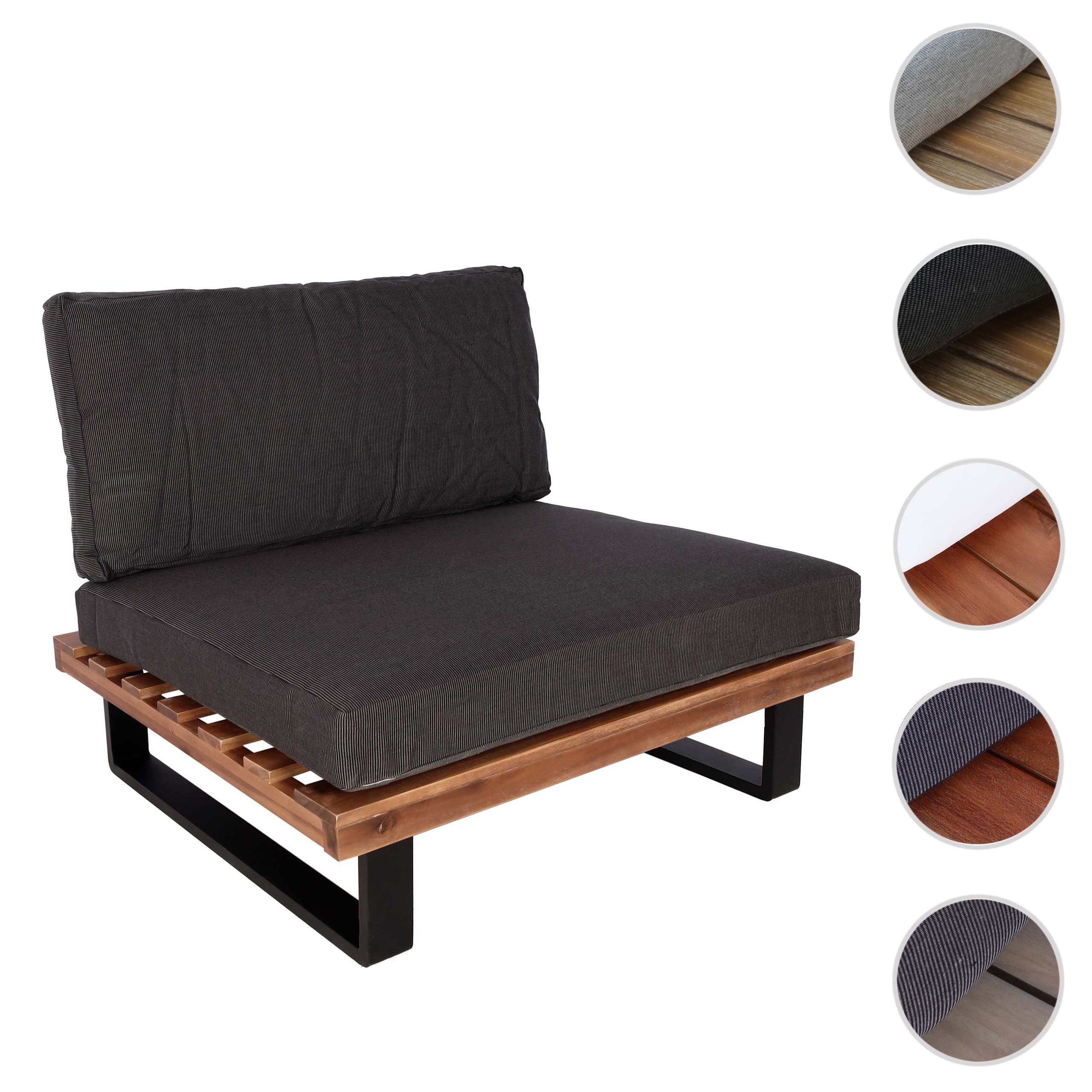 MCW Gartenlounge-Sessel MCW-H54-S, 10cm Polsterdicke, Hohe Stoffqualität 230g/m², wasserabweisender Bezug