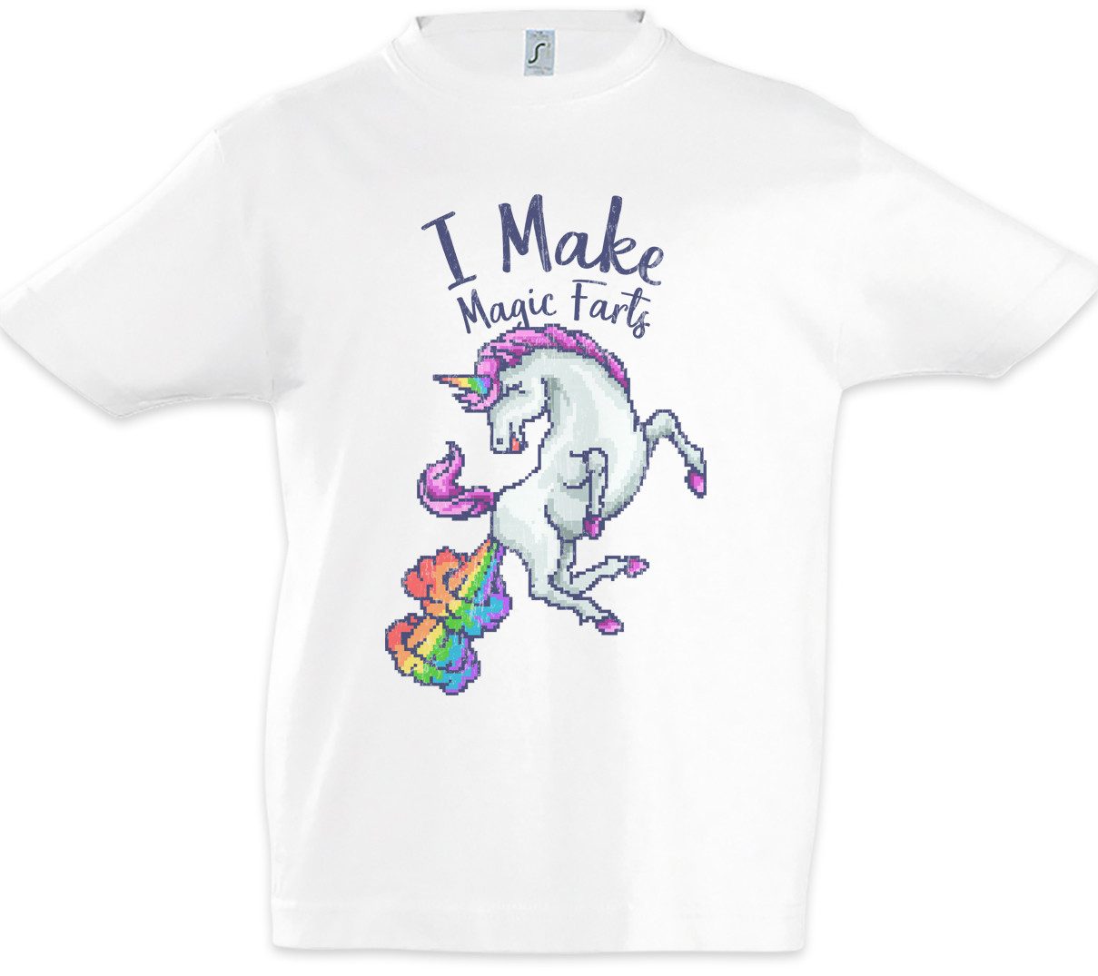 Print-Shirt I Make Magic Farts Kinder T-Shirt Geek Nerd Furzendes Einhorn Farting