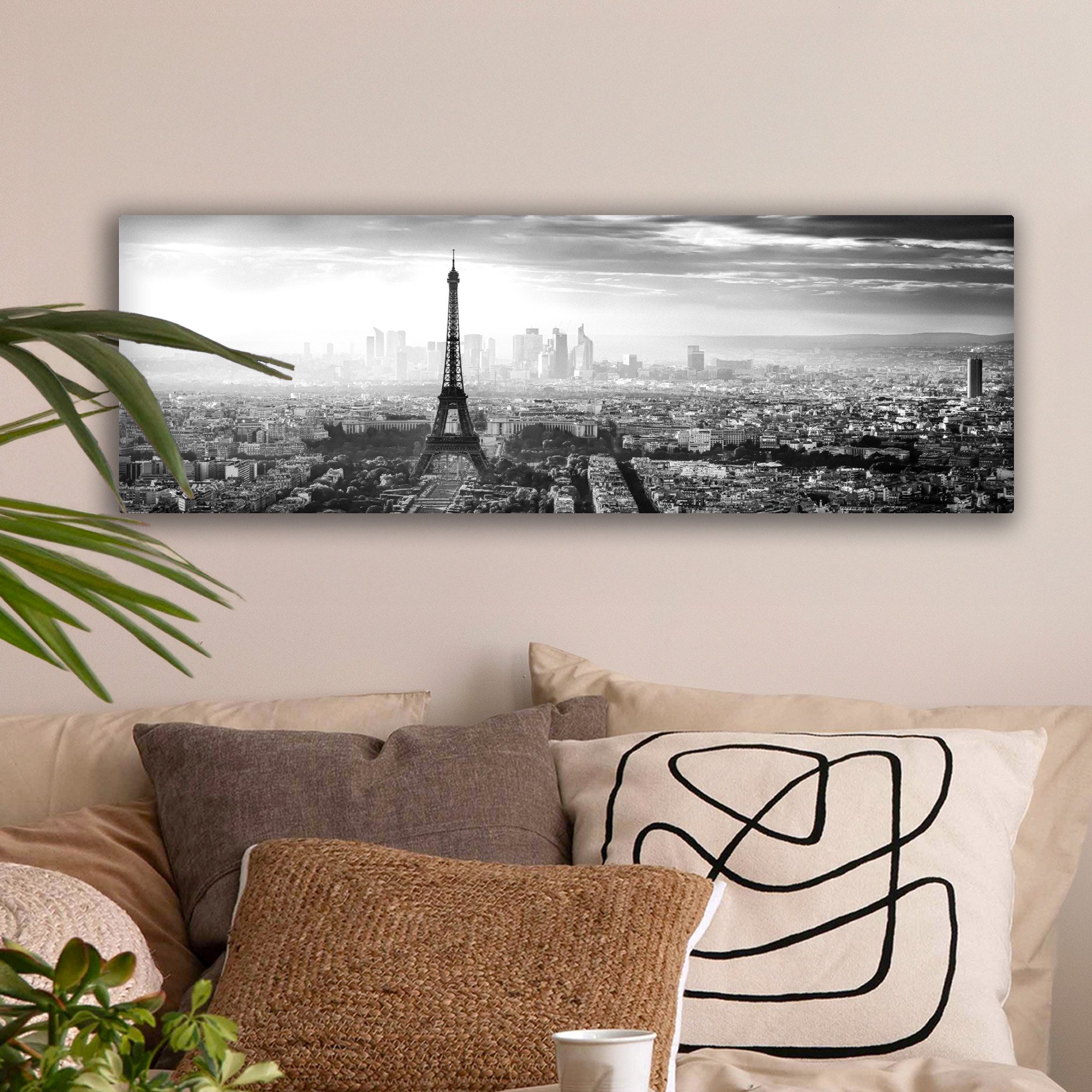 OneMillionCanvasses® Leinwandbild Panorama Paris - Skyline - Eiffelturm - S günstig online kaufen