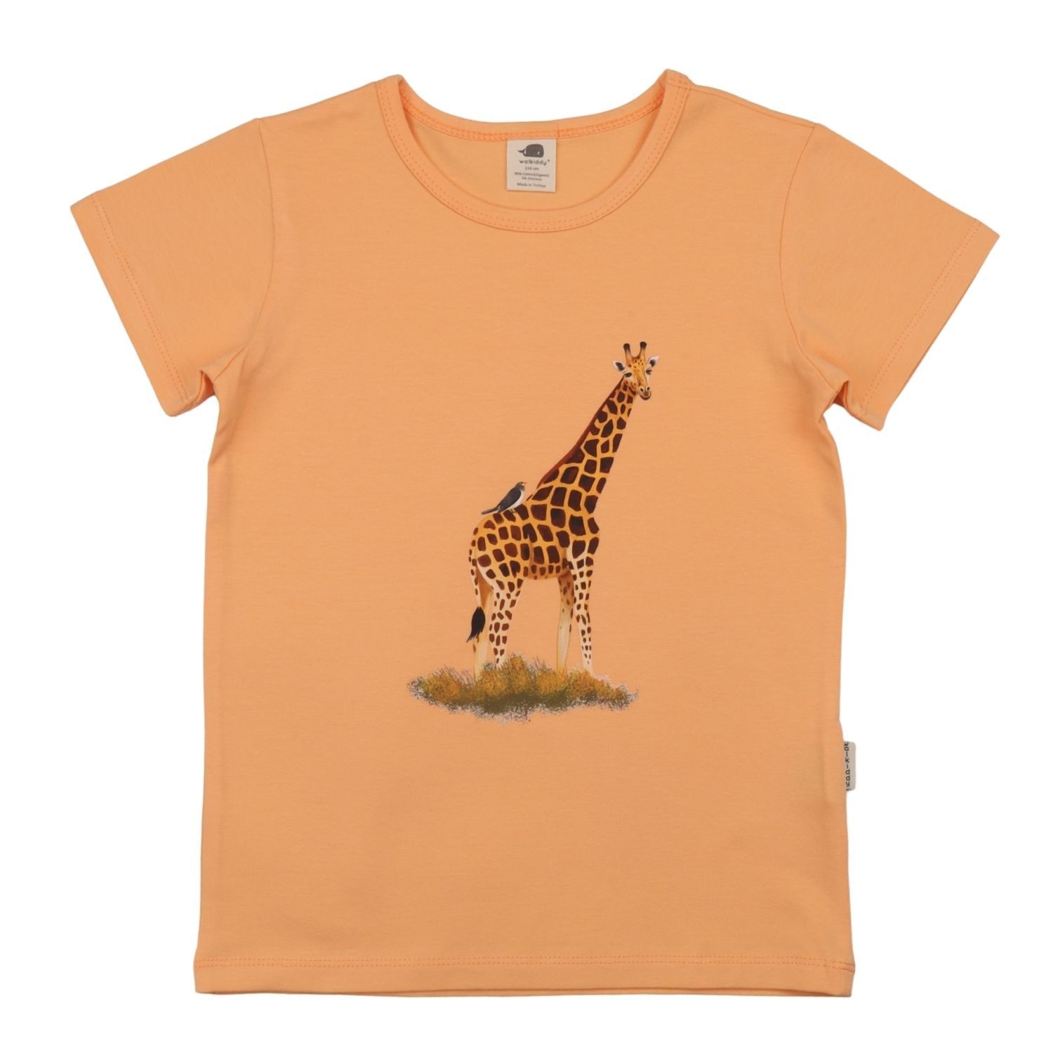 T-Shirt Walkiddy Giraffes Kinder Bio Baumwolle GOTS Orange