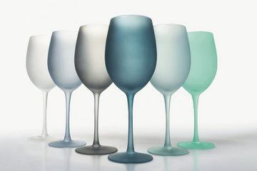 Villa d'Este Weinglas Happy Hour Ocean, Glas, Gläser-Set, 6-teilig, Inhalt 550 ml