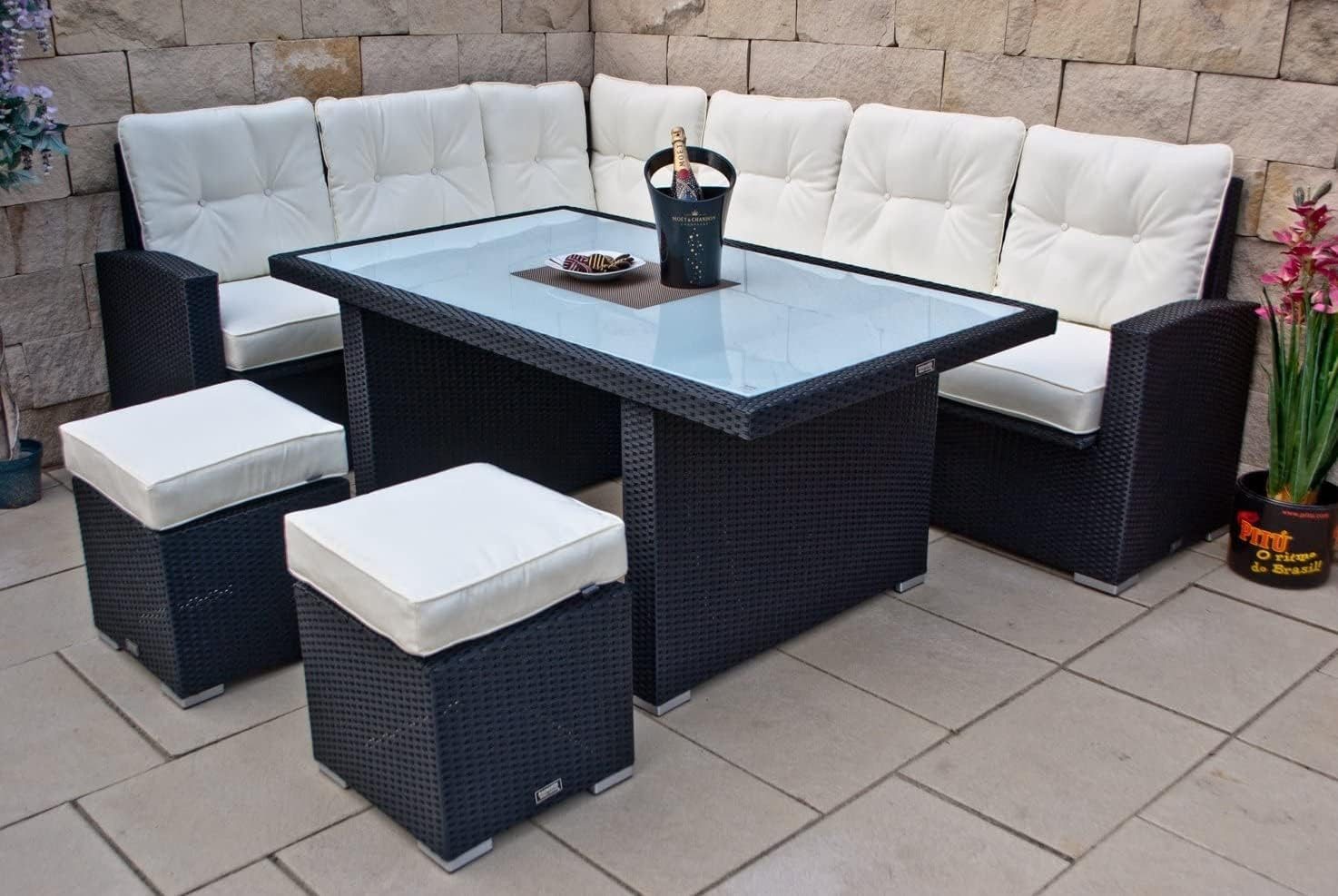 Ragnarök Möbel-Design Garten-Essgruppe Dining Lounge Wieland L, (Ecksofa + günstig online kaufen