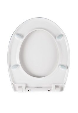 Primaster WC-Sitz Primaster WC-Sitz mit Absenkautomatik Karibik weiß, Abnehmbar Absenkautomatik Edelstahlscharniere