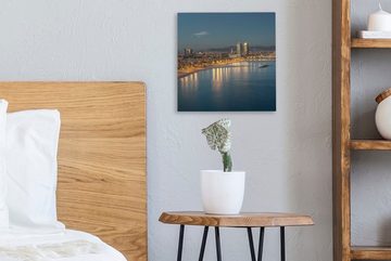 OneMillionCanvasses® Leinwandbild Barcelona - Strand - Spanien, (1 St), Leinwand Bilder für Wohnzimmer Schlafzimmer