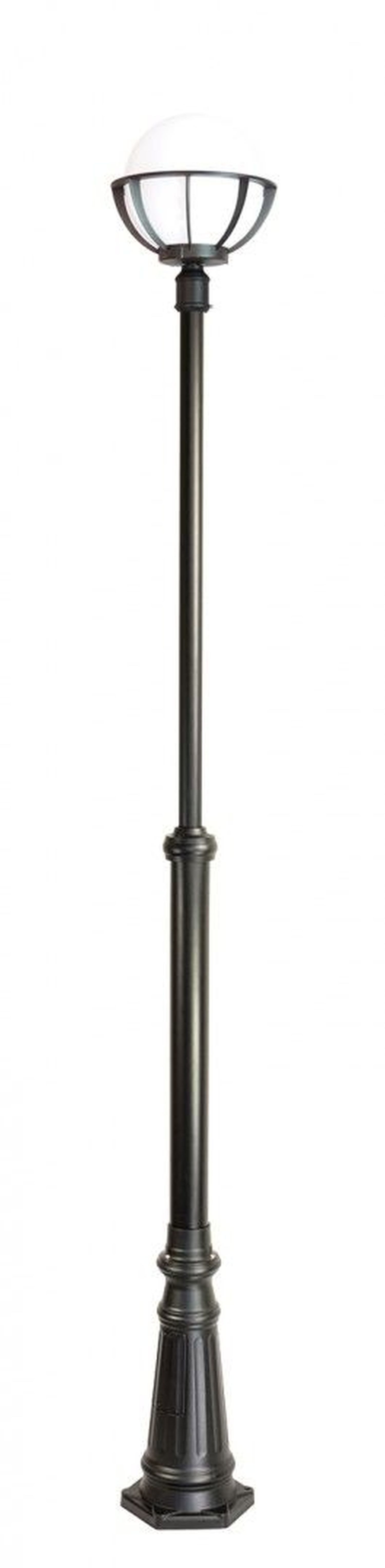 Licht-Erlebnisse Außen-Stehlampe NINETTE, ohne Leuchtmittel, E27 270 cm Kugelschirm rund Vintage Außenlampe