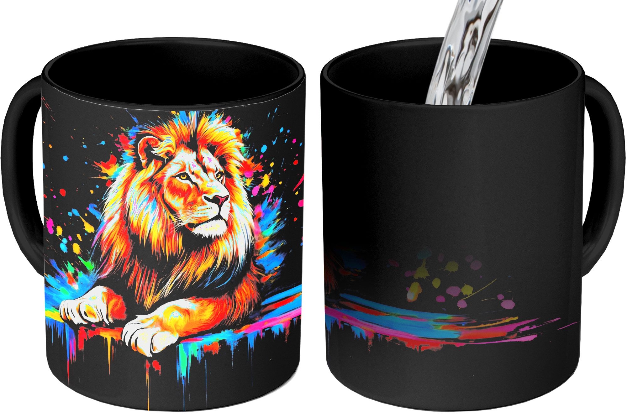 Tasse Löwe - Bunt - Spritzer