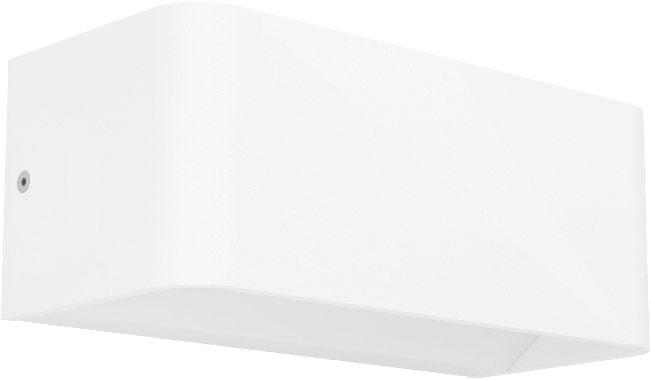 EGLO Wandleuchte SANIA-Z Wandlampe - Alu, Stahl - LED - 1X10W - IP55, Bluetooth, CCT - über Fernbedienung, Dimmfunktion, Farbwechsel, Memoryfunktion, Nachtlichtfunktion, RGB, Weckerfunktion, dimmbar über Fernbedienung, mehrere Helligkeitsstufen, LED fest integriert, Kaltweiß, Neutralweiß, RGB, Warmweiß, Außenbeleuchtung, Außenwandleuchte, Terrasse, L20 x H8 x AL9 cm