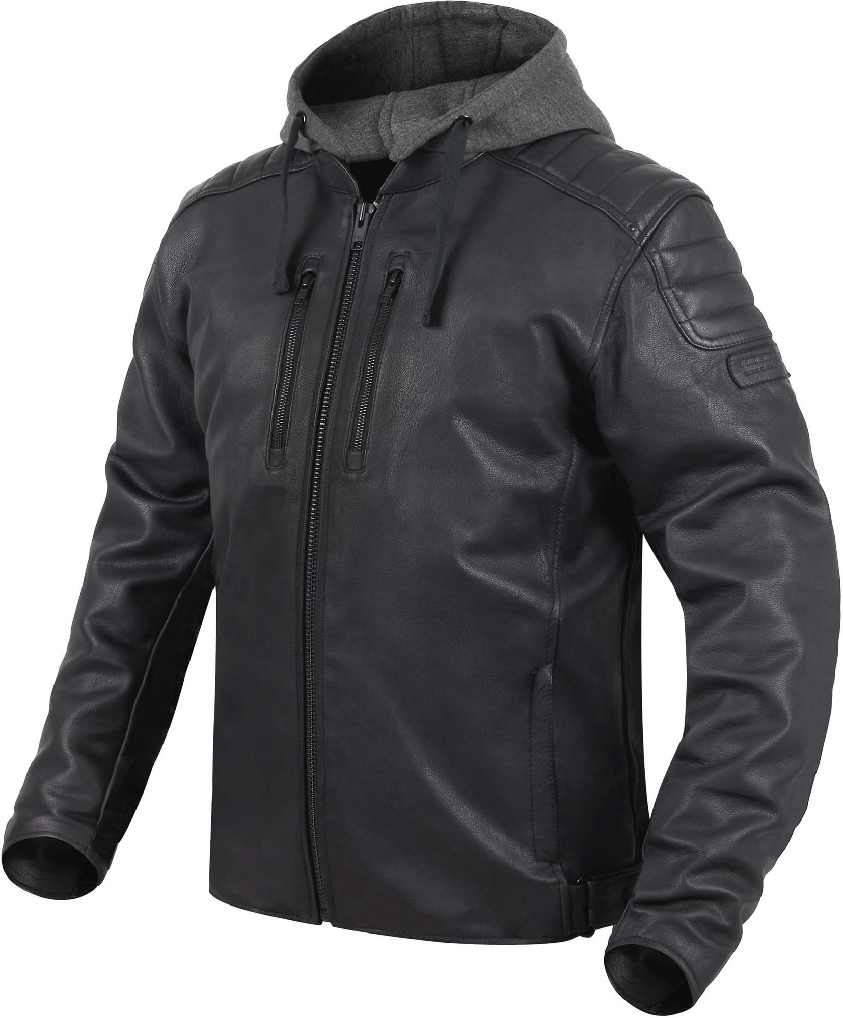 Rebelhorn Motorradjacke Impala Vintage Motorrad Lederjacke Verbindungsreißverschluss,Ellenbogenprotektoren enthalten,Schulte