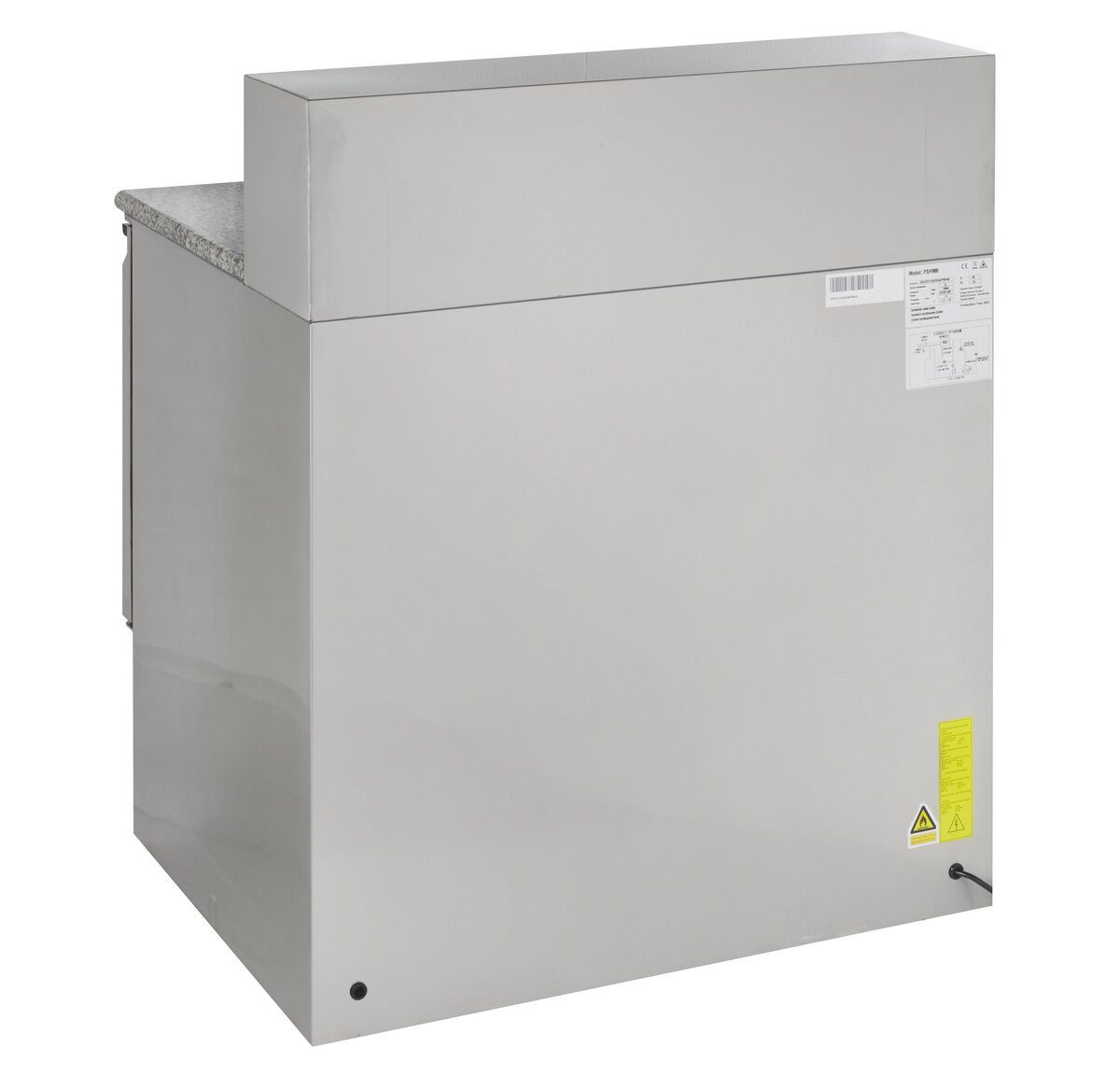 GastroHero Dönergrill Pizzatisch ECO 900 mit Granitplatte Kühltisch 2 Türen 176L, 340 W