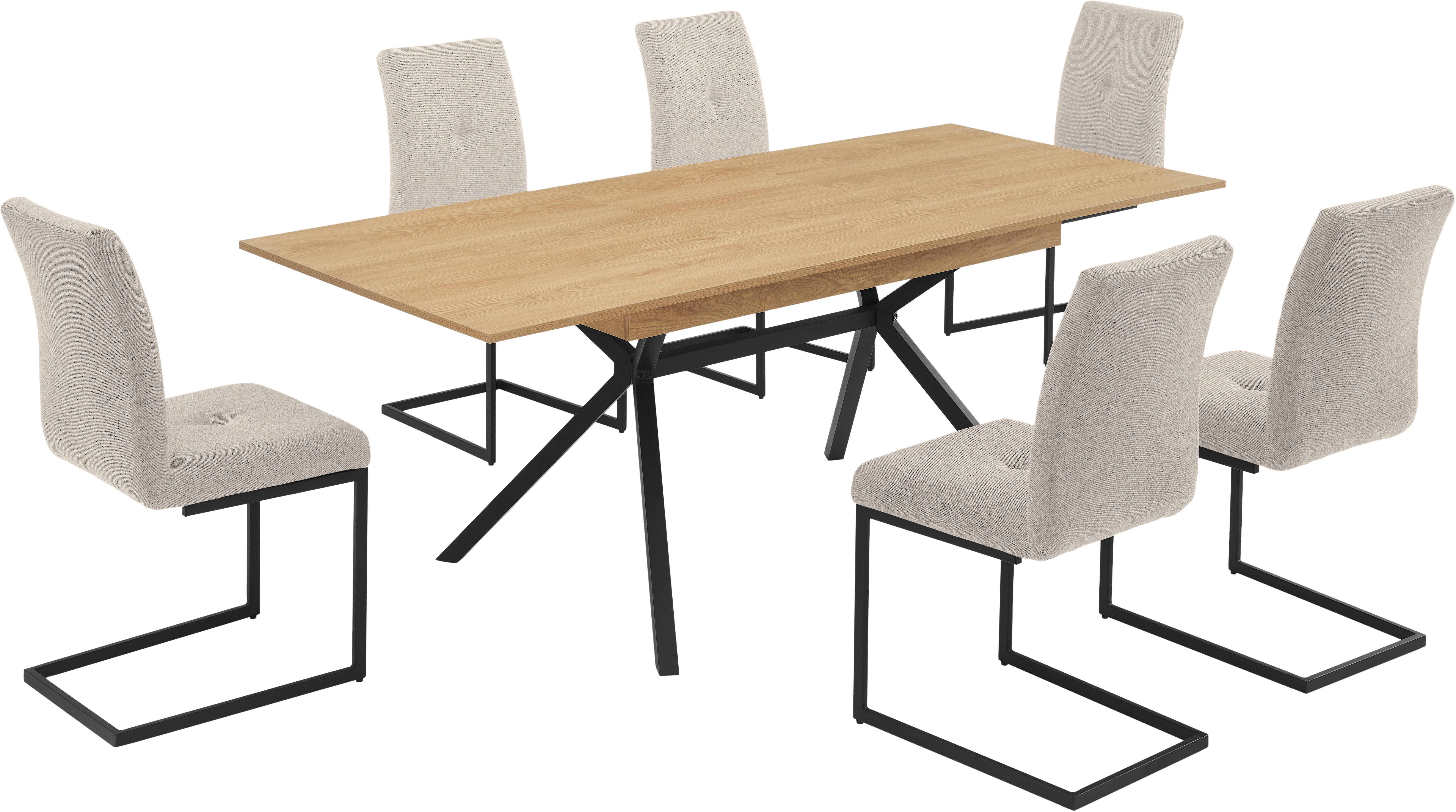 OTTO home Esszimmerstuhl Vendy (Set, 2 St), mit verstellbaren Füßen und robustem, pulverbeschichtetem Gestell.