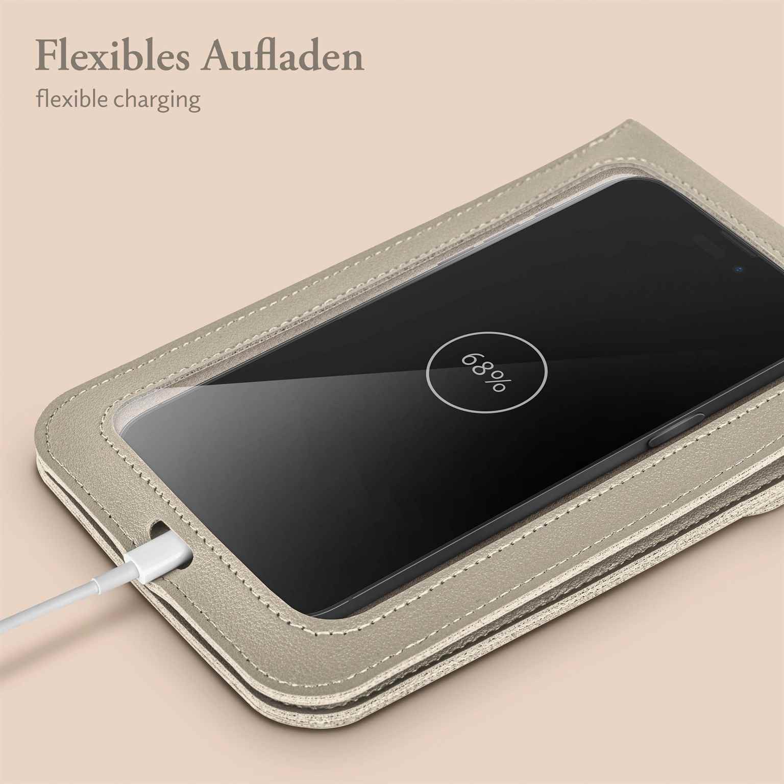 moex Handyhülle moex® CitySling für Xiaomi Redmi Note 13 5G, Handytasche zum Umhängen kleine Handtasche mit Handyfach Touch-Fenster