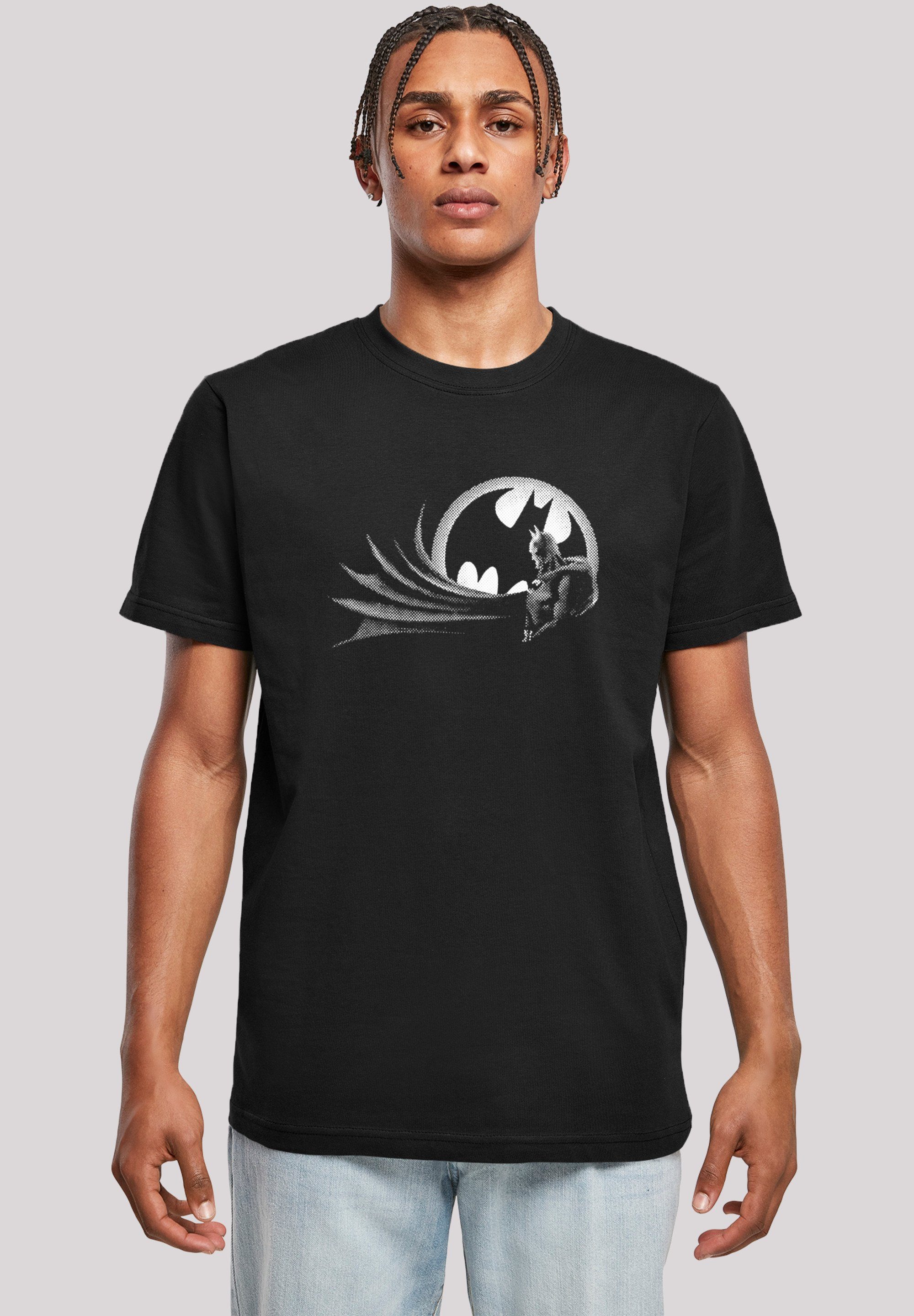 Batman T-Shirt Kurzarmshirt Neck Spot Herren F4NT4STIC (1-tlg) with Round