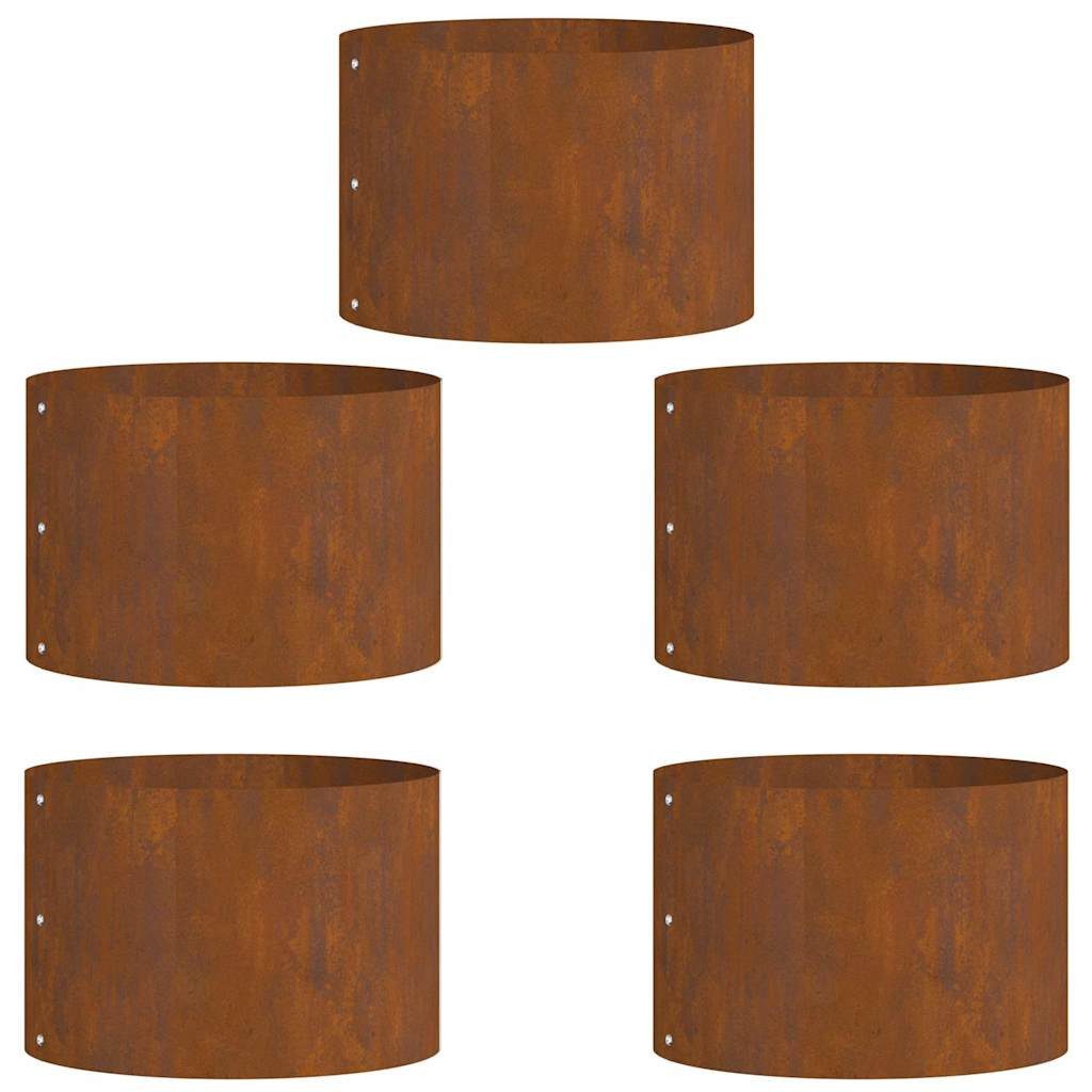 vidaXL Blumentopf Gartenpflanzer 5 pcs Braun günstig online kaufen