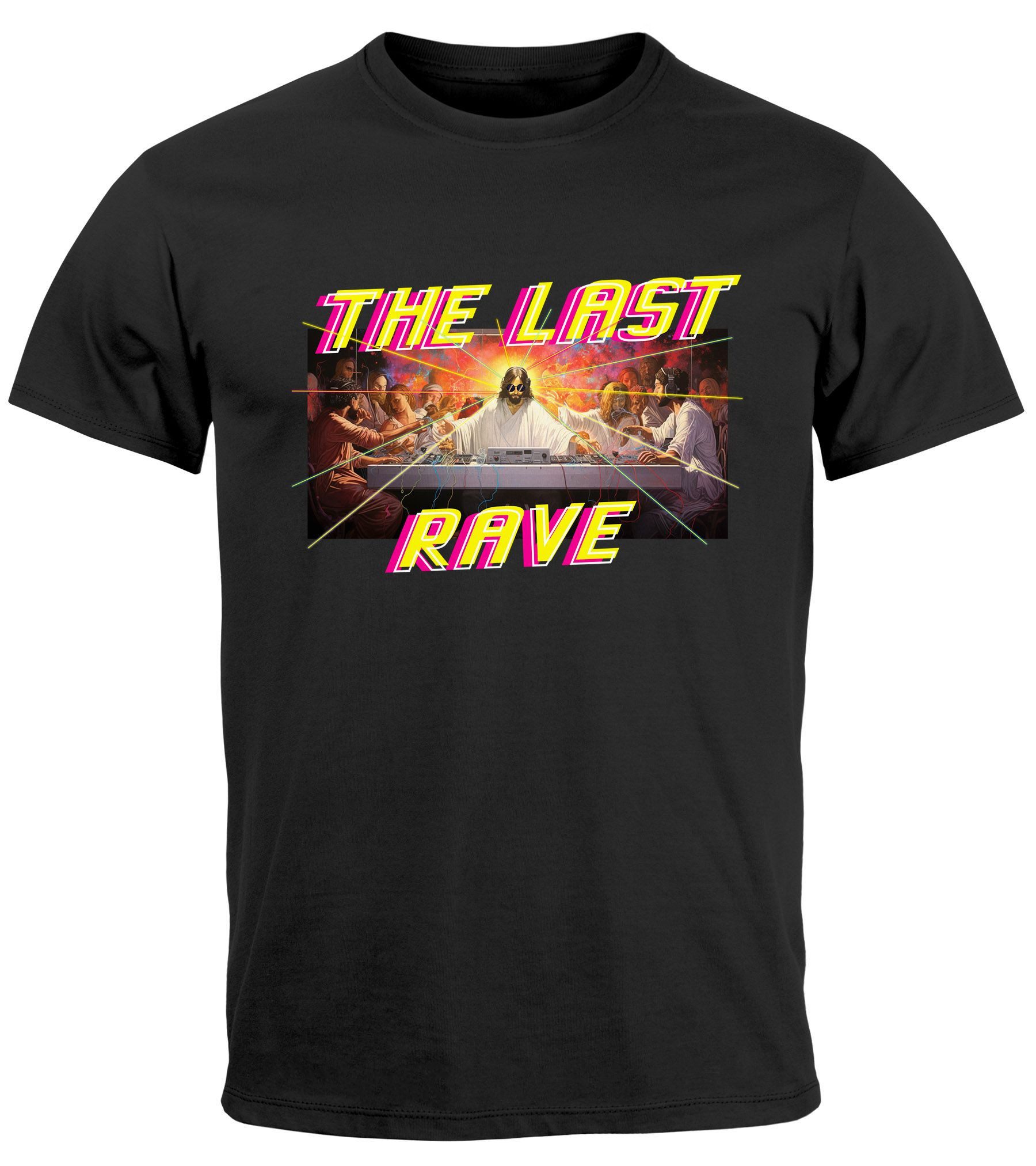 Neverless Print-Shirt Herren T-Shirt Techno The günstig online kaufen