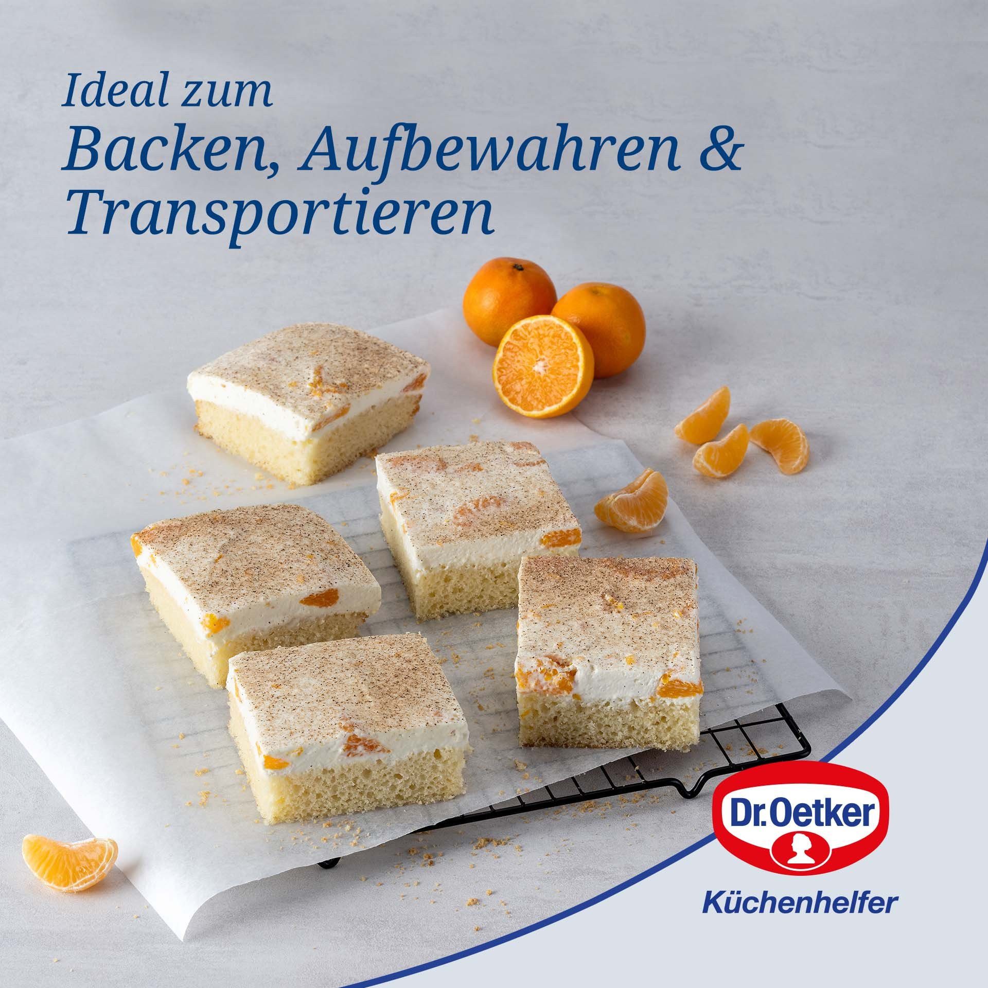 Dr. Oetker Küchenhelfer Backblech mit Transporthaube & Griffen