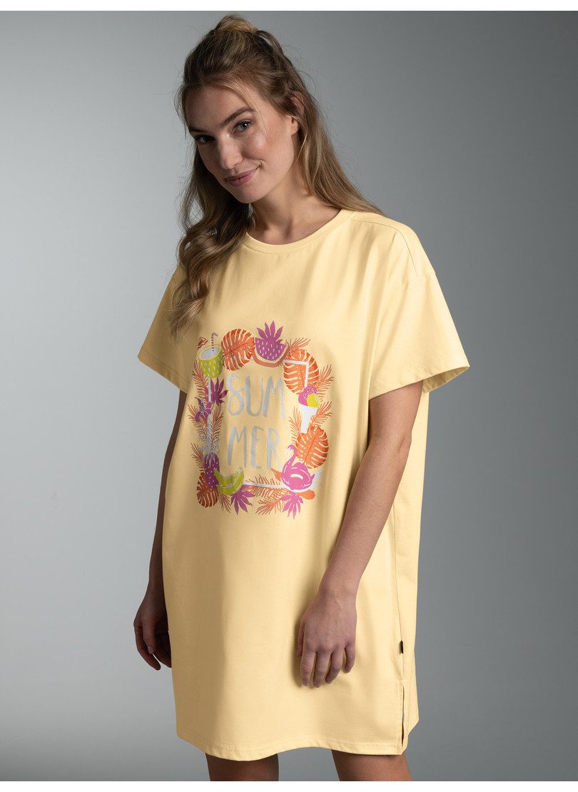Trigema Bigshirt TRIGEMA Bigshirt mit sommerlichen Printmotiv (1-tlg)
