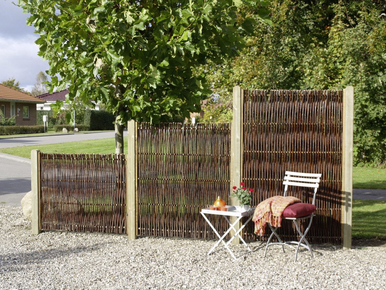 PLUS Holzzaun Plus Zaunelement Luxus Weide 120 x 110 cm