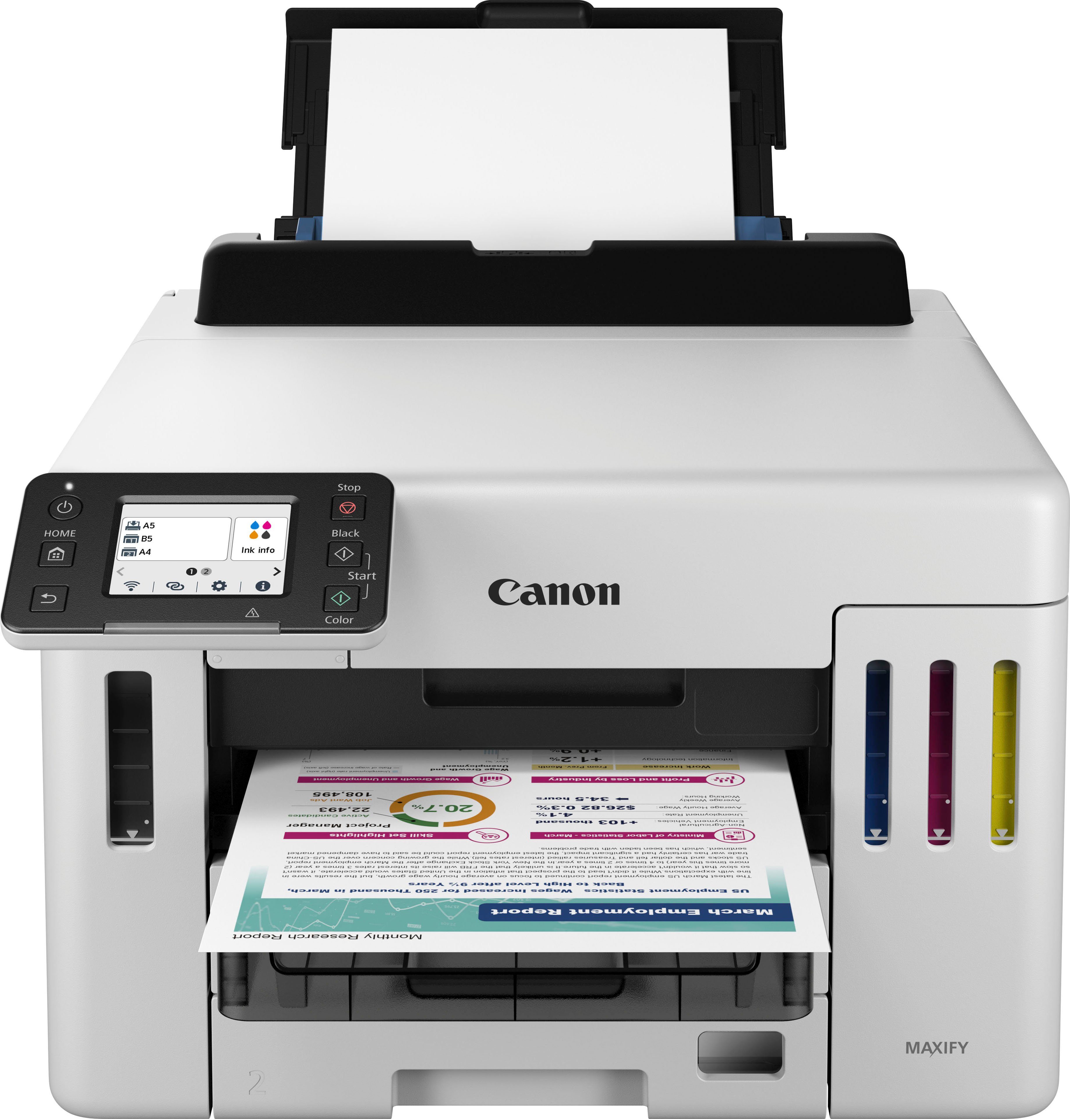 Canon MAXIFY GX5550 MegaTank Multifunktionsdrucker, (LAN (Ethernet), WLAN (Wi-Fi), Wi-Fi Direct)