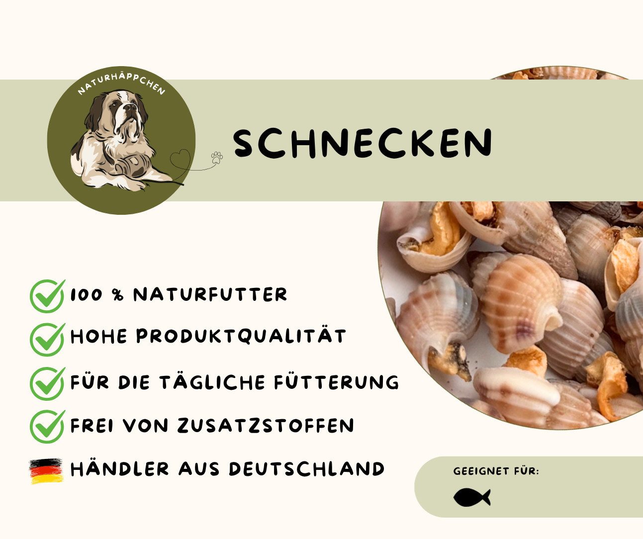 Warnick´s Tierfutterservice Schnecken gefriergetrocknet im Eimer für Zierfische, Garnelen & Krebse, Ergänzungsfutter für: Zierfische, Krebse, Garnelen