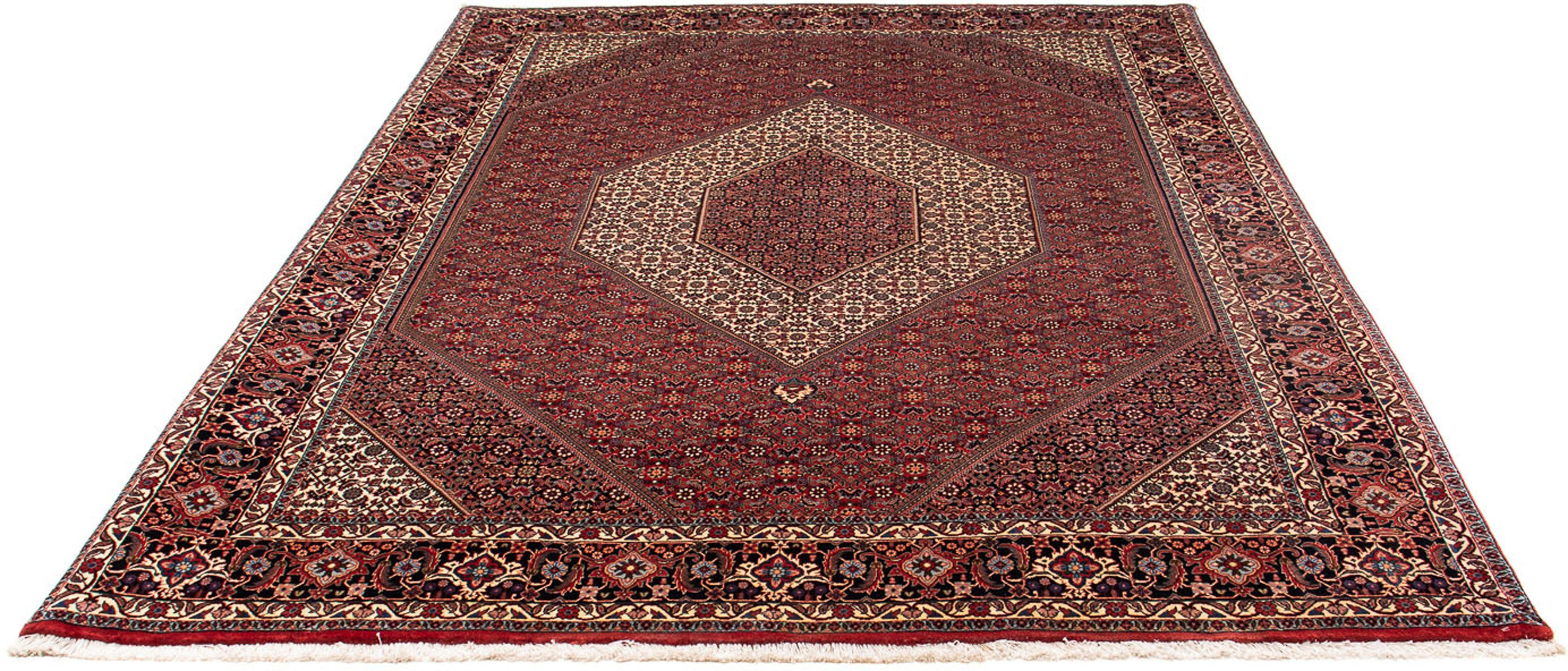 Orientteppich Perser - Bidjar - 261 x 206 cm - dunkelrot, morgenland, rechteckig, Höhe: 15 mm, Wohnzimmer, Handgeknüpft, Einzelstück mit Zertifikat