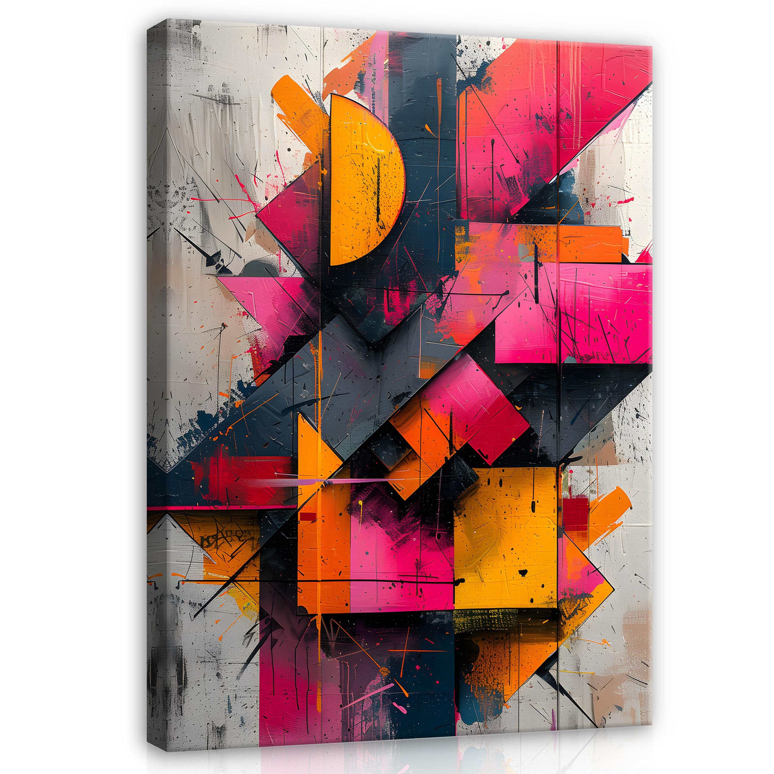 Wallarena Leinwandbild Abstrakt Bunte Kunst Wandbilder XXL Wand Deko Bilder günstig online kaufen