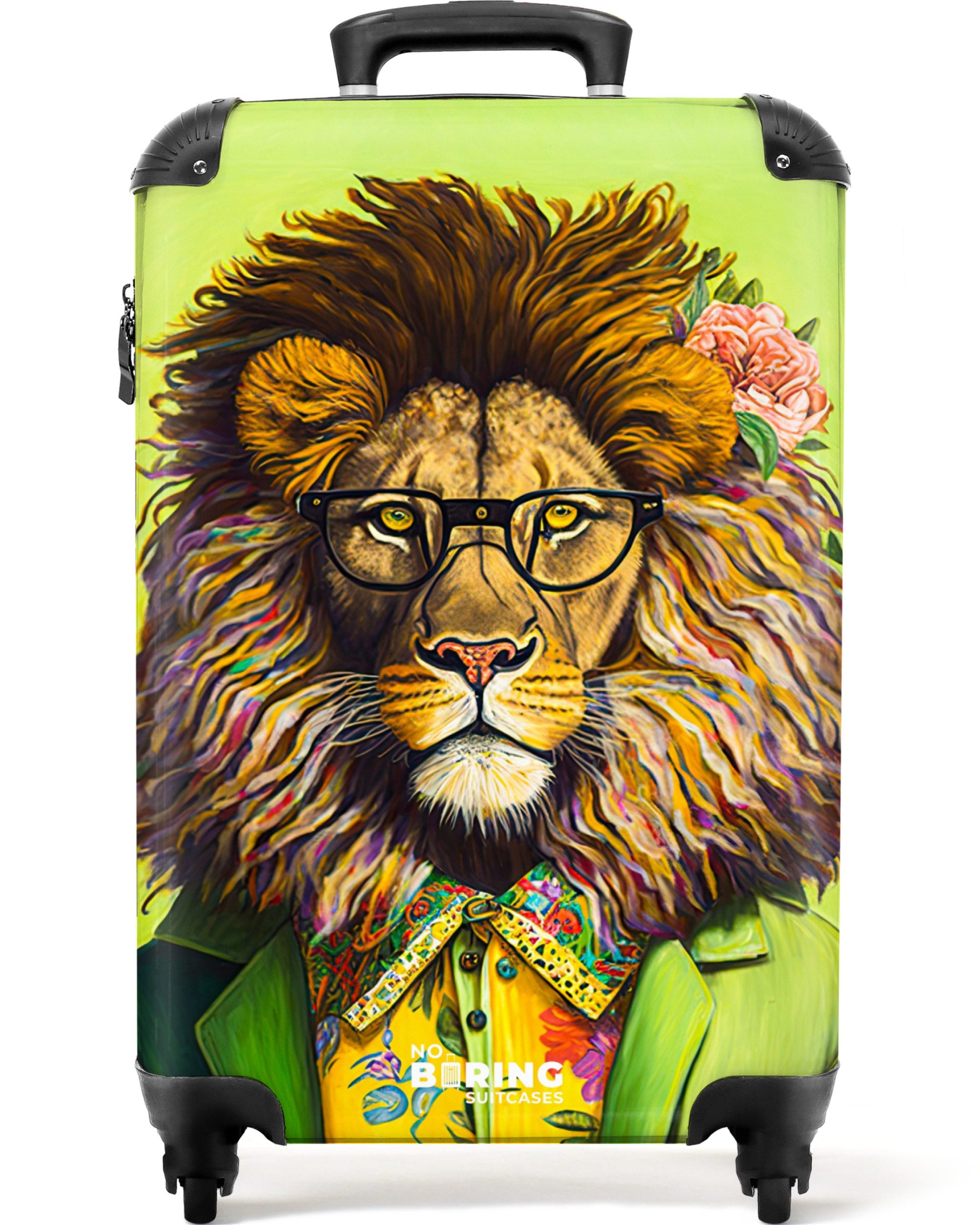 NoBoringSuitcases.com© Hartschalen-Trolley Löwe - Mensch - günstig online kaufen