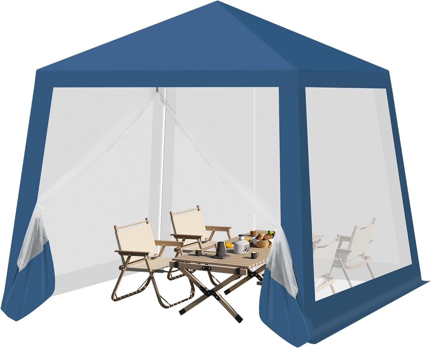 Woltu Pavillon, mit 4 Seitenteilen, 3x3 günstig online kaufen