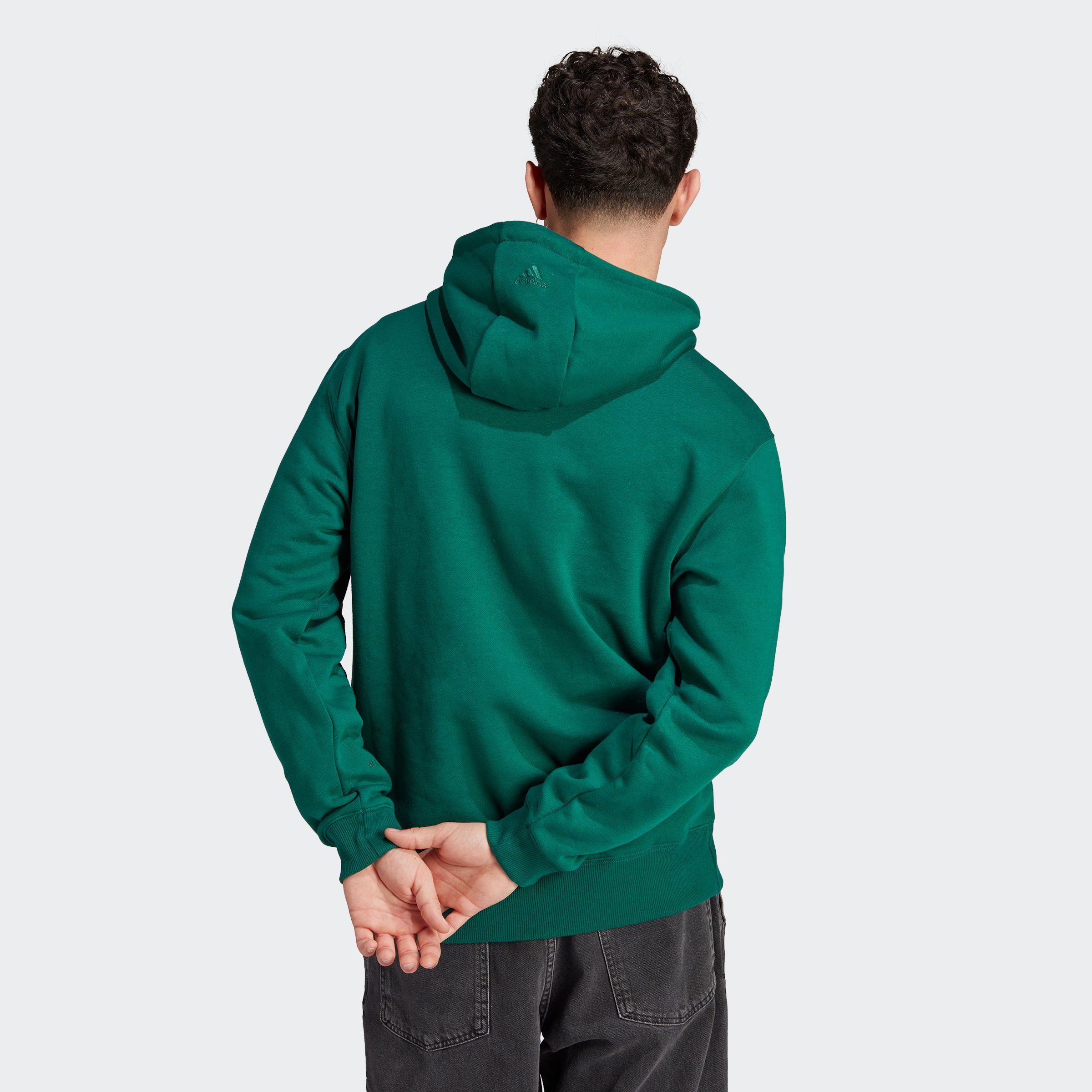 adidas Sportswear Kapuzensweatshirt SZN HOODIE FLEECE ALL GRAPHIC Collegiate Green