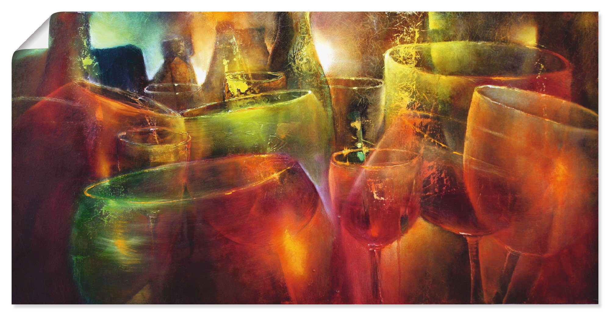 Artland Wandbild Zu später Stunde, Getränke (1 St), als Alubild, Leinwandbild, Wandaufkleber oder Poster in versch. Größen