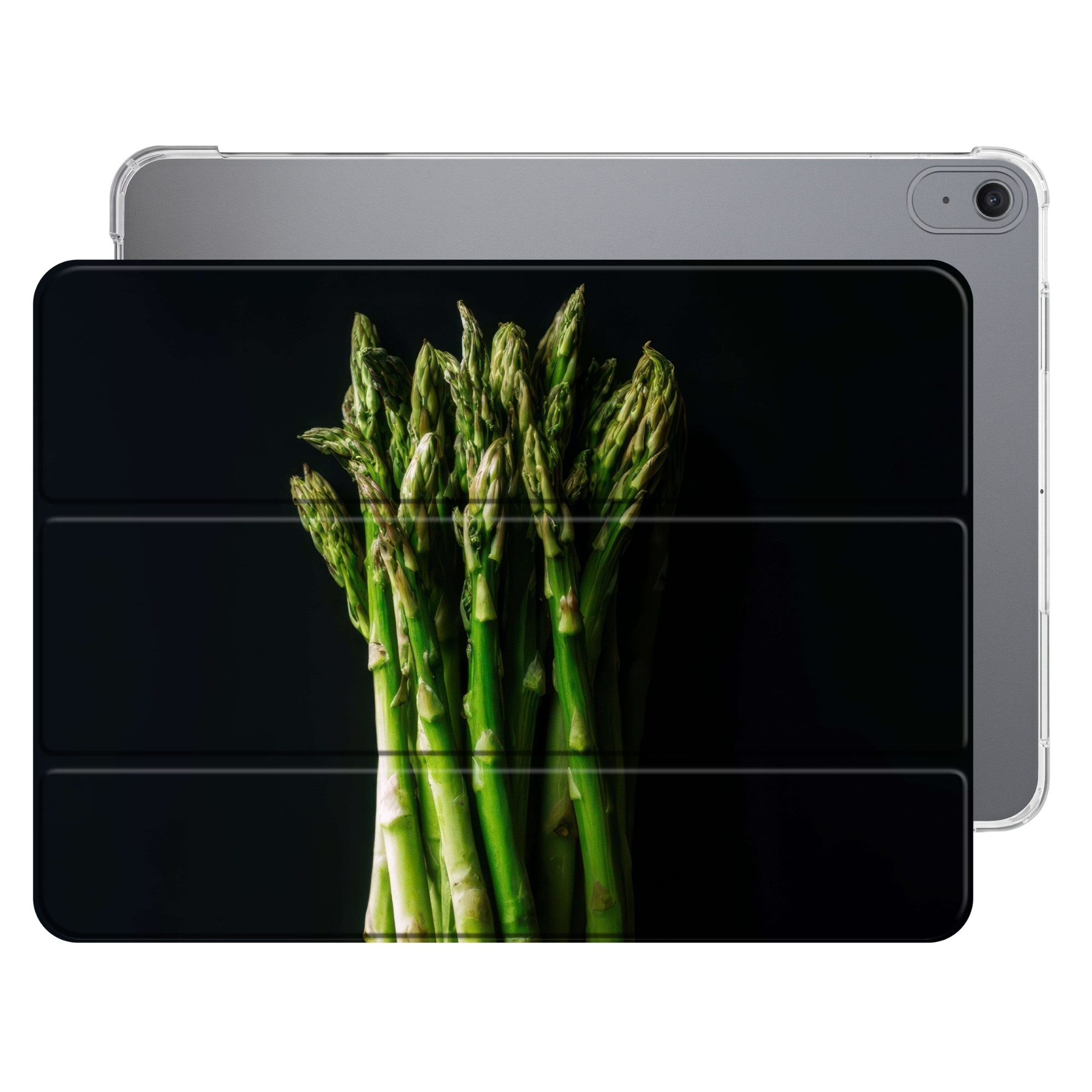 OnlyWow Tablet-Hülle Apple iPad Air 2025 13 inch Spargel - hellgrün, Smart Cover, Klapphülle, Stoßfest, Bunt