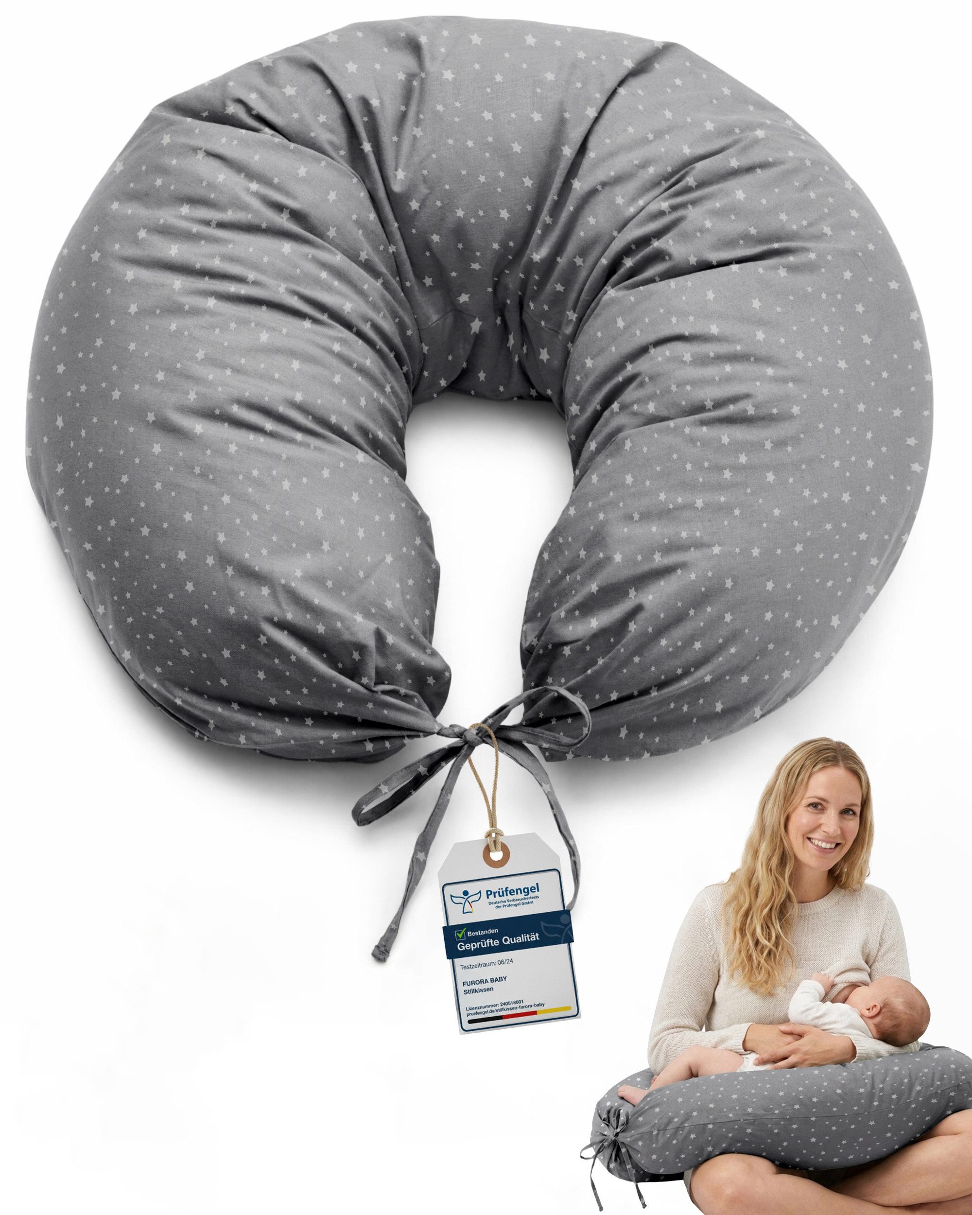 furora BABY Stillkissen Stillkissen XXL lang: Seitenschläferkissen & Schwangerschaftskissen