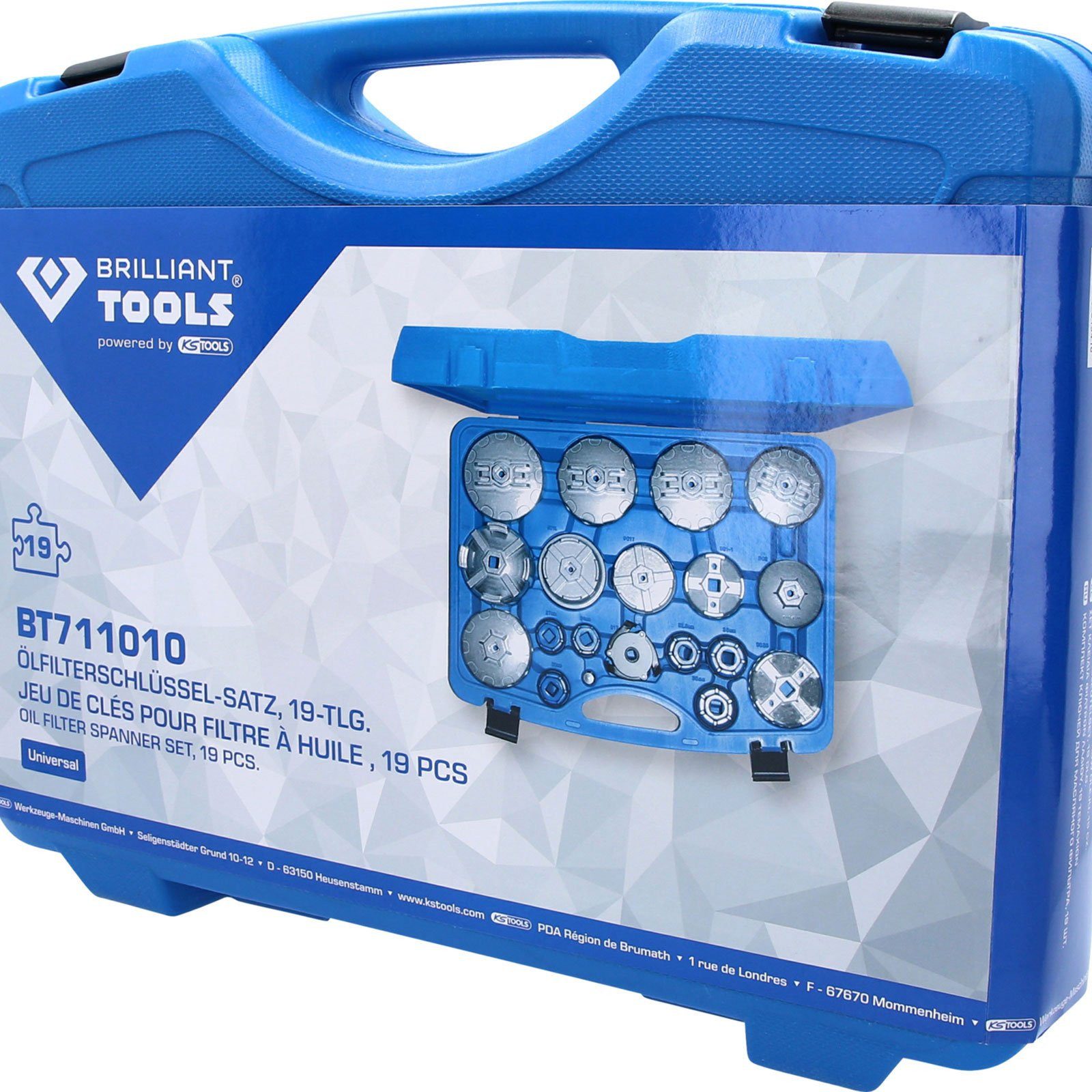 Brilliant Tools Montagewerkzeug BRILLIANT TOOLS Ölfilterschlüssel-Satz 19tlg. - BT711010