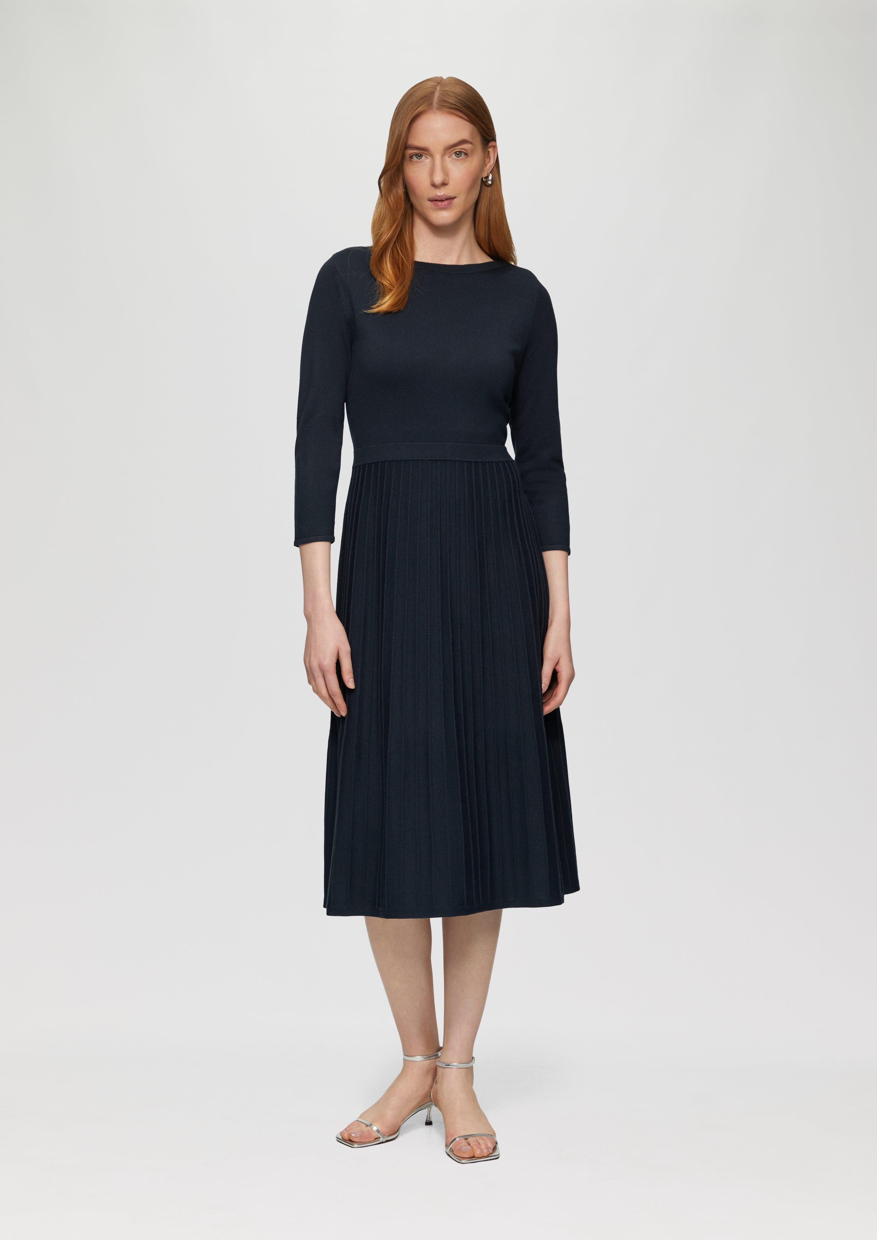 s.Oliver BLACK LABEL Maxikleid Tailliertes Strickkleid günstig online kaufen