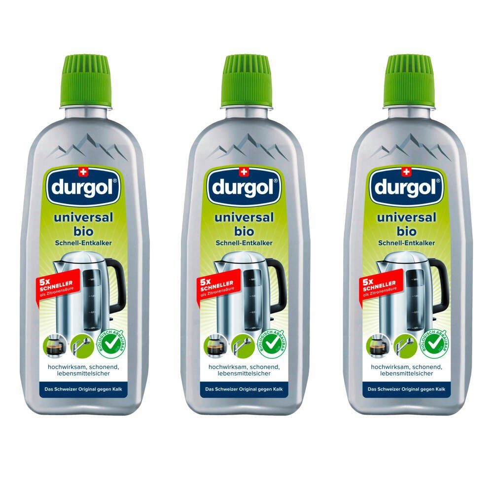 Durgol Ökolog. Schnellentkalker 3 x 500 ml Flüssigentkalker (Set)