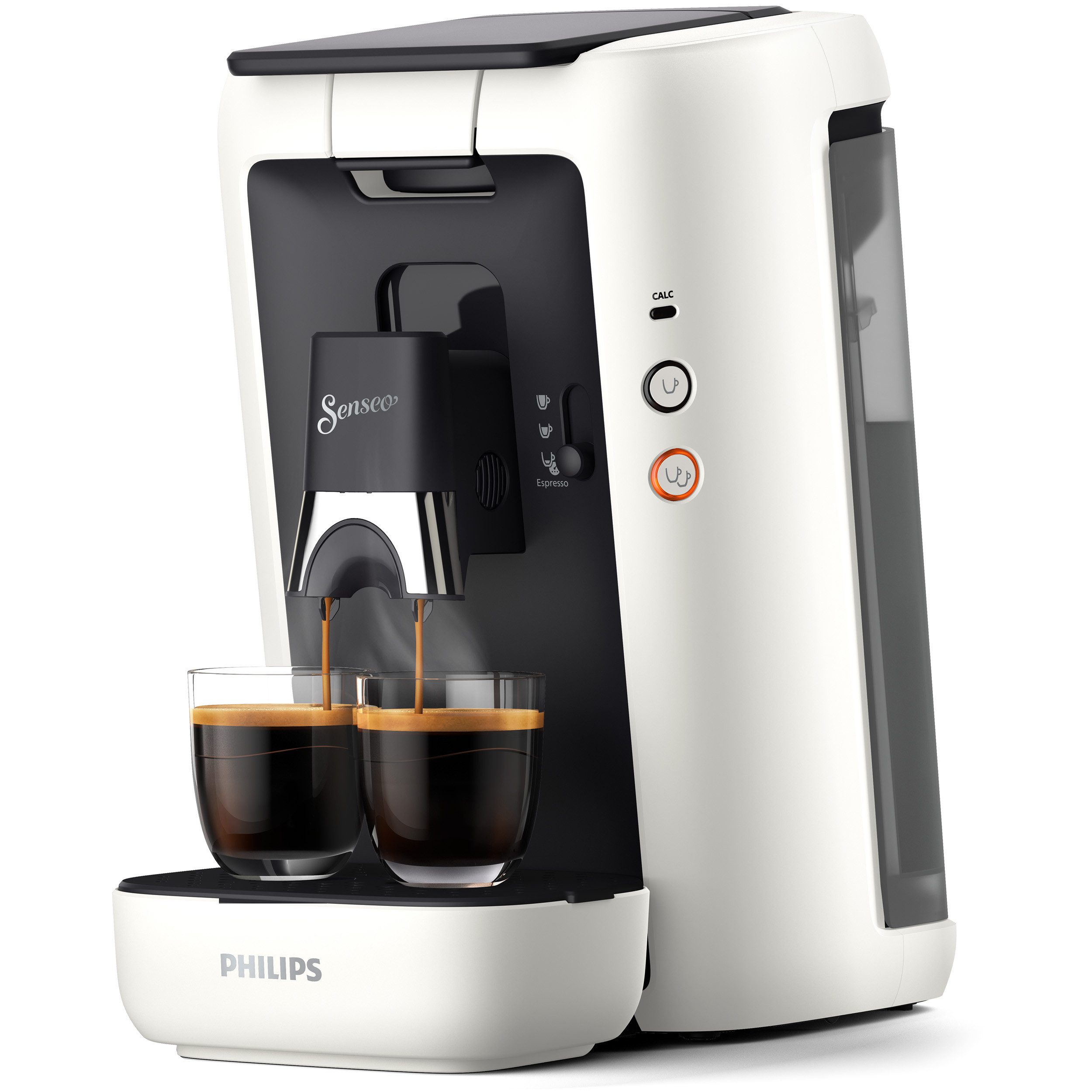 Philips Senseo Kaffeepadmaschine Maestro CSA260/10, mit drei Kaffee-Einstellungen, aus 80% rec. Plastik, Memo-Funktion