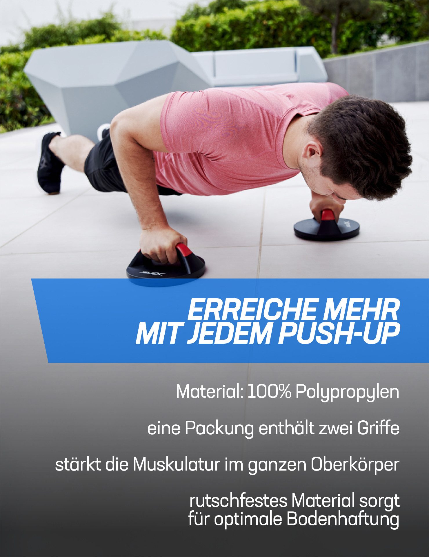 JELEX Bauchtrainer Pump Machine Push Up Liegestützgriffe