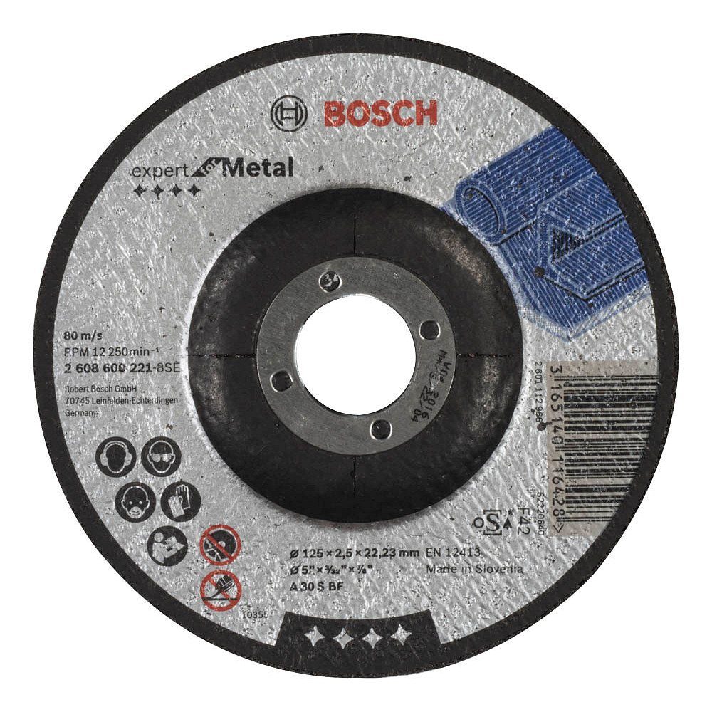 BOSCH gekröpft Metall Trennscheibe mm 125x2,5 für Bosch Akku-Ladestation