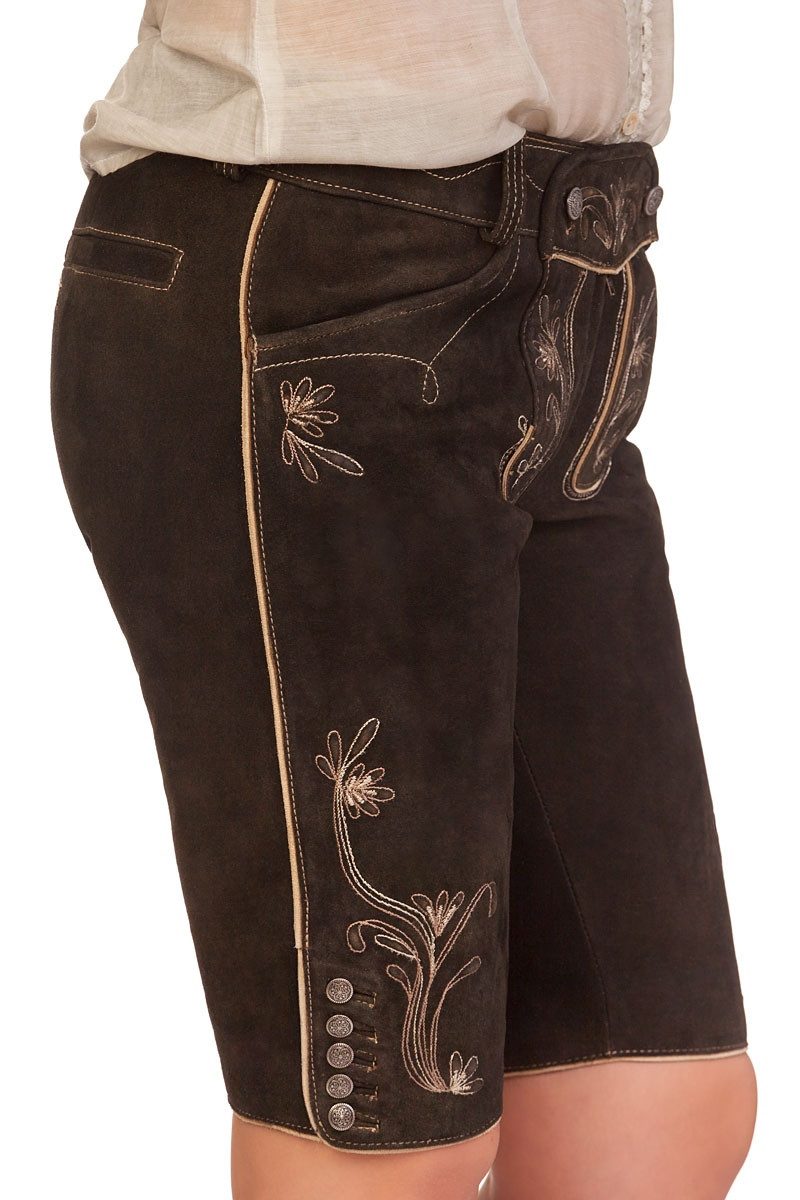 Spieth & Wensky Lederhose Trachtenlederhose Damen - DENISE - ebenholz