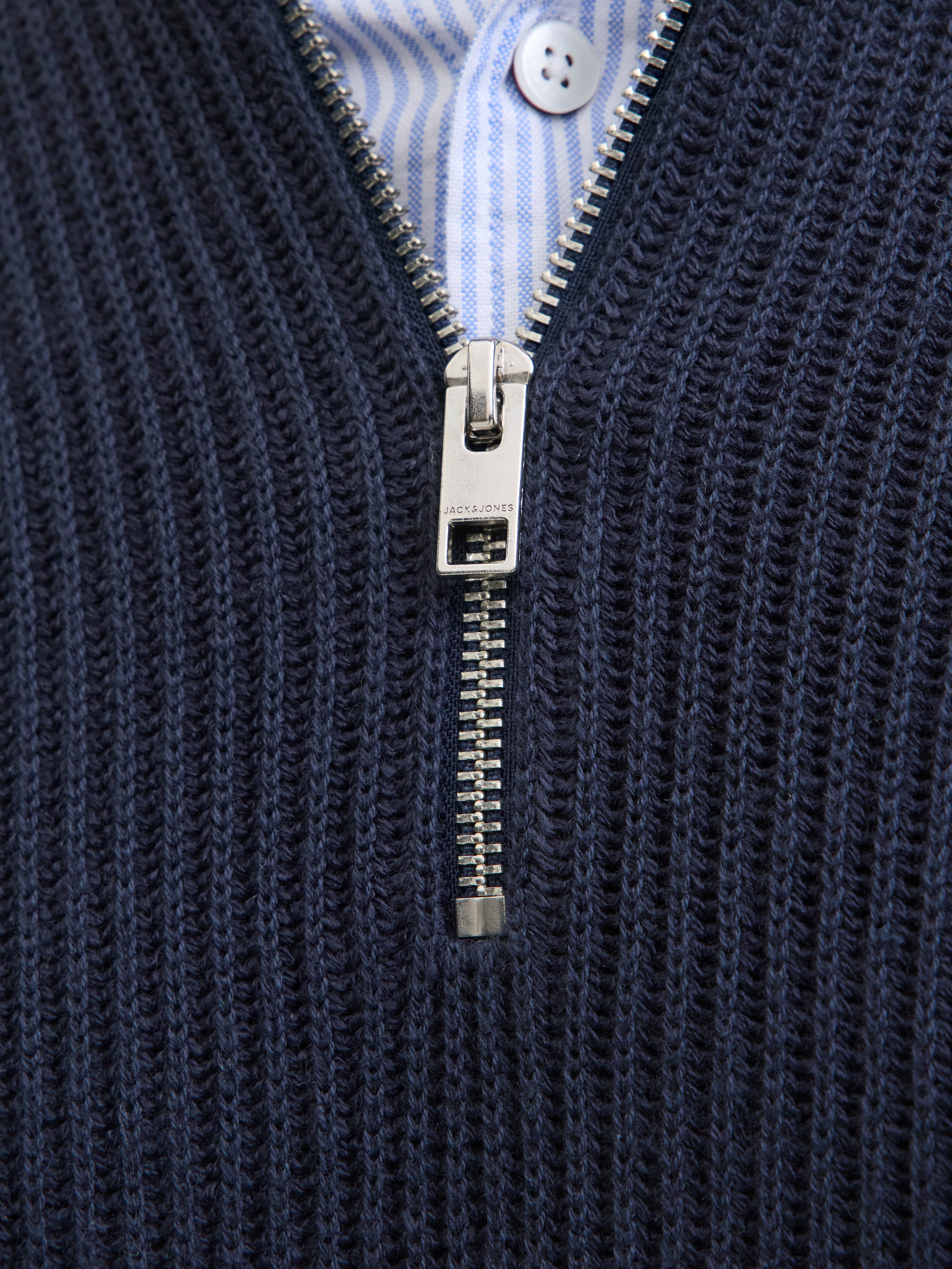 Jack & Jones PlusSize Troyer JJPANNEL KNIT HALF ZIP AW25 PLS günstig online kaufen